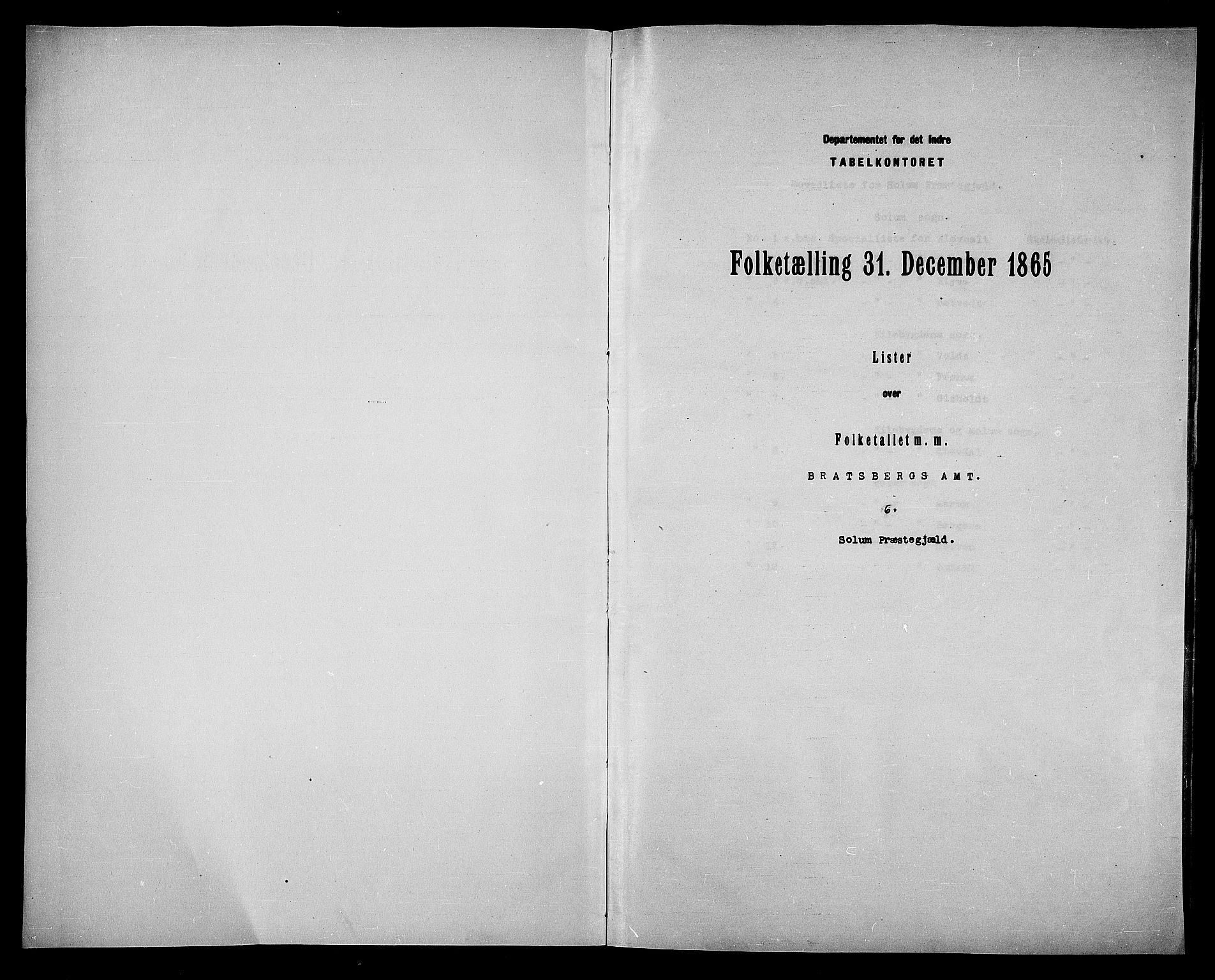 RA, Folketelling 1865 for 0818P Solum prestegjeld, 1865, s. 3
