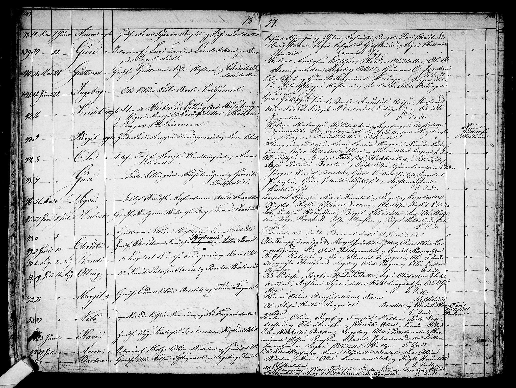 Gol kirkebøker, AV/SAKO-A-226/G/Ga/L0001: Klokkerbok nr. I 1, 1841-1860, s. 147-148
