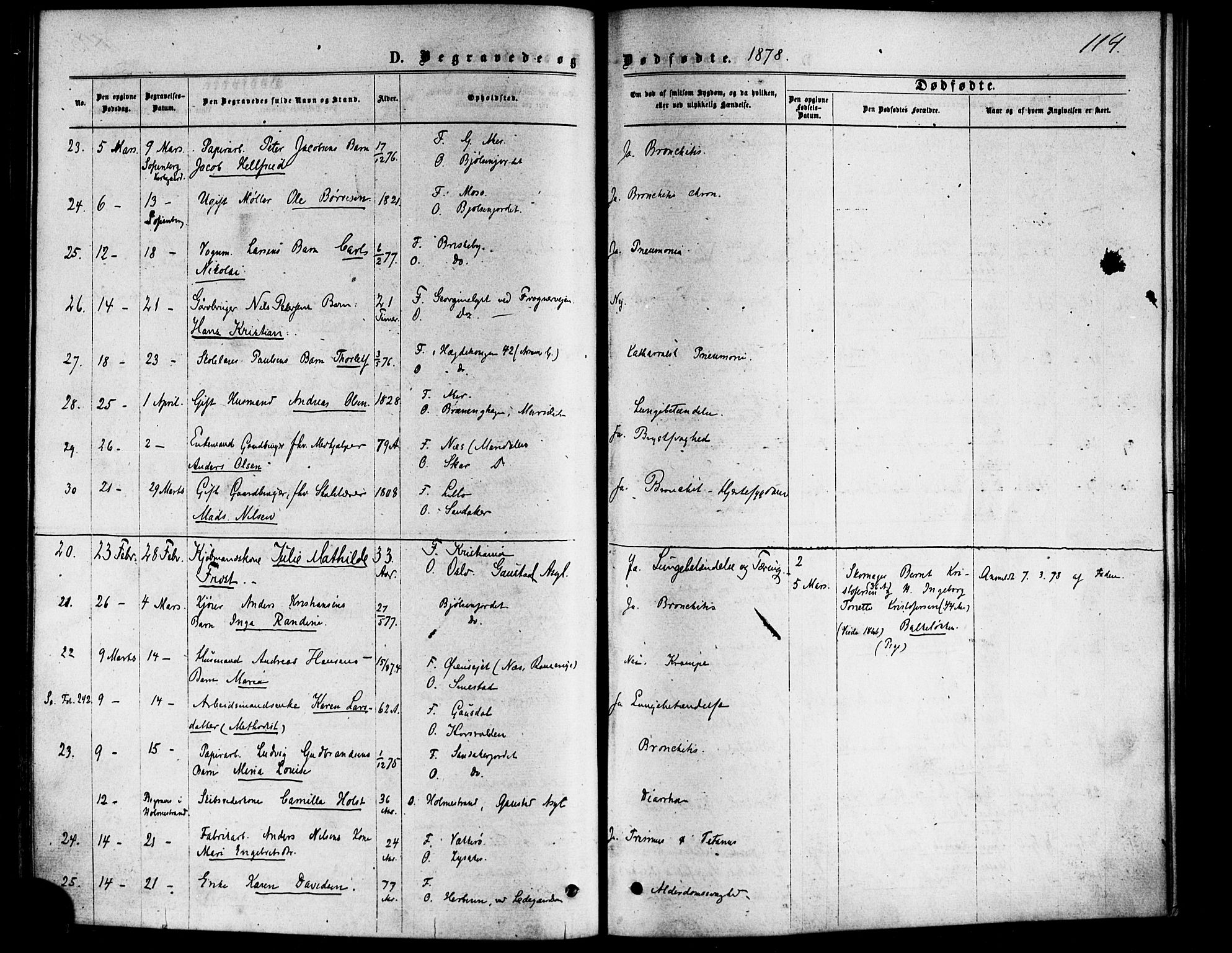 Vestre Aker prestekontor Kirkebøker, AV/SAO-A-10025/F/Fa/L0006: Ministerialbok nr. 6, 1873-1886, s. 114