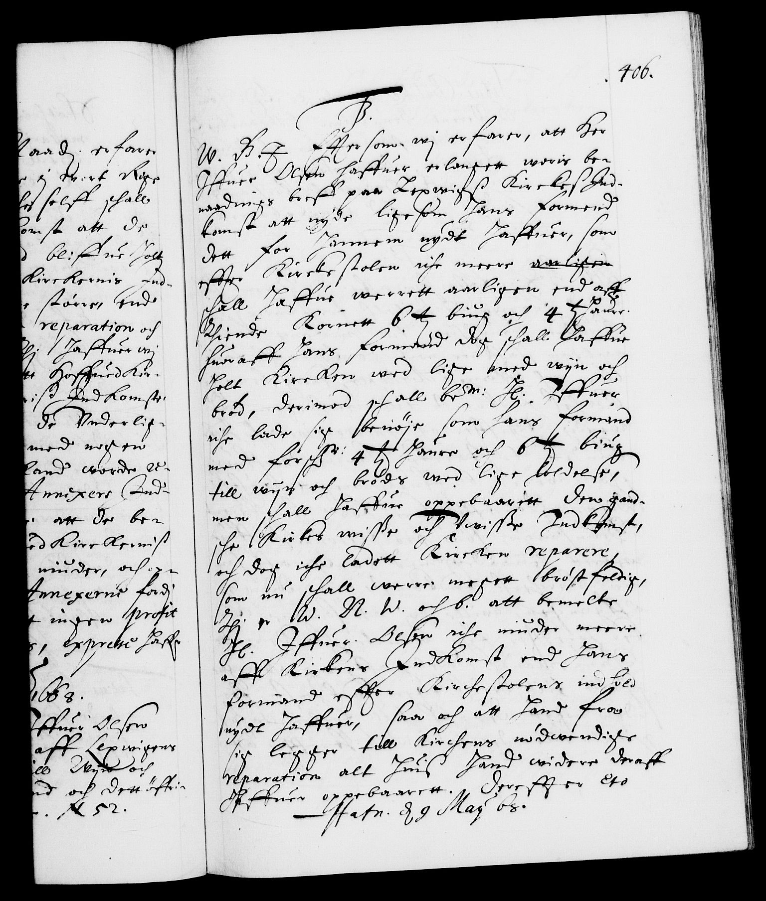 Danske Kanselli 1572-1799, AV/RA-EA-3023/F/Fc/Fca/Fcab/L0011: Norske tegnelser (mikrofilm), 1660-1670, s. 406a