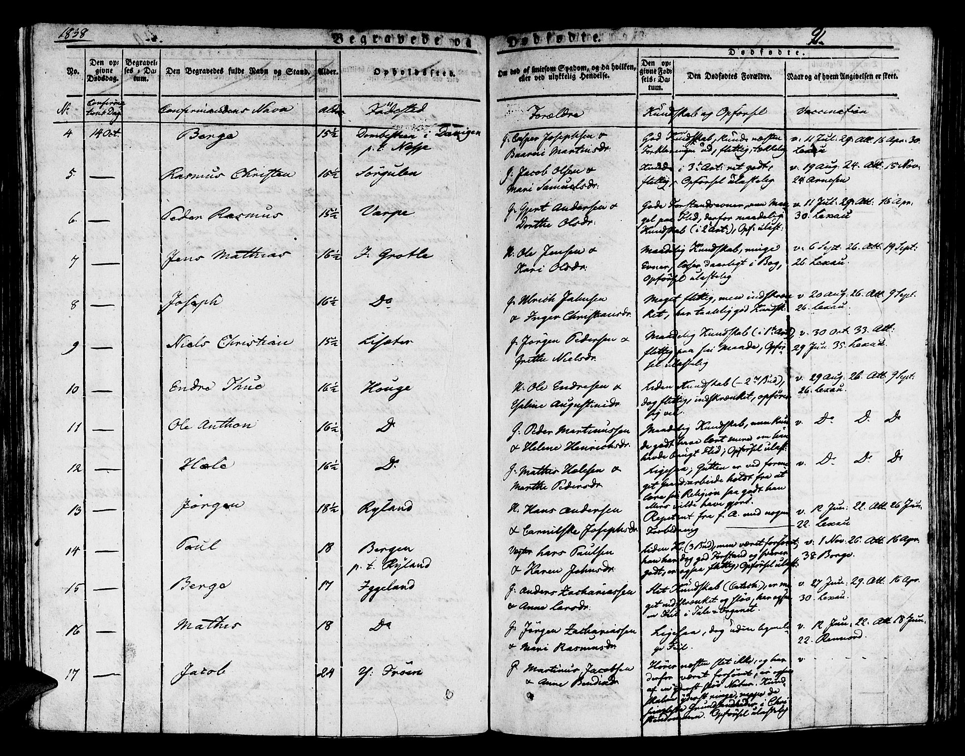 Kinn sokneprestembete, AV/SAB-A-80801/H/Haa/Haaa/L0004/0002: Ministerialbok nr. A 4II, 1822-1840, s. 91