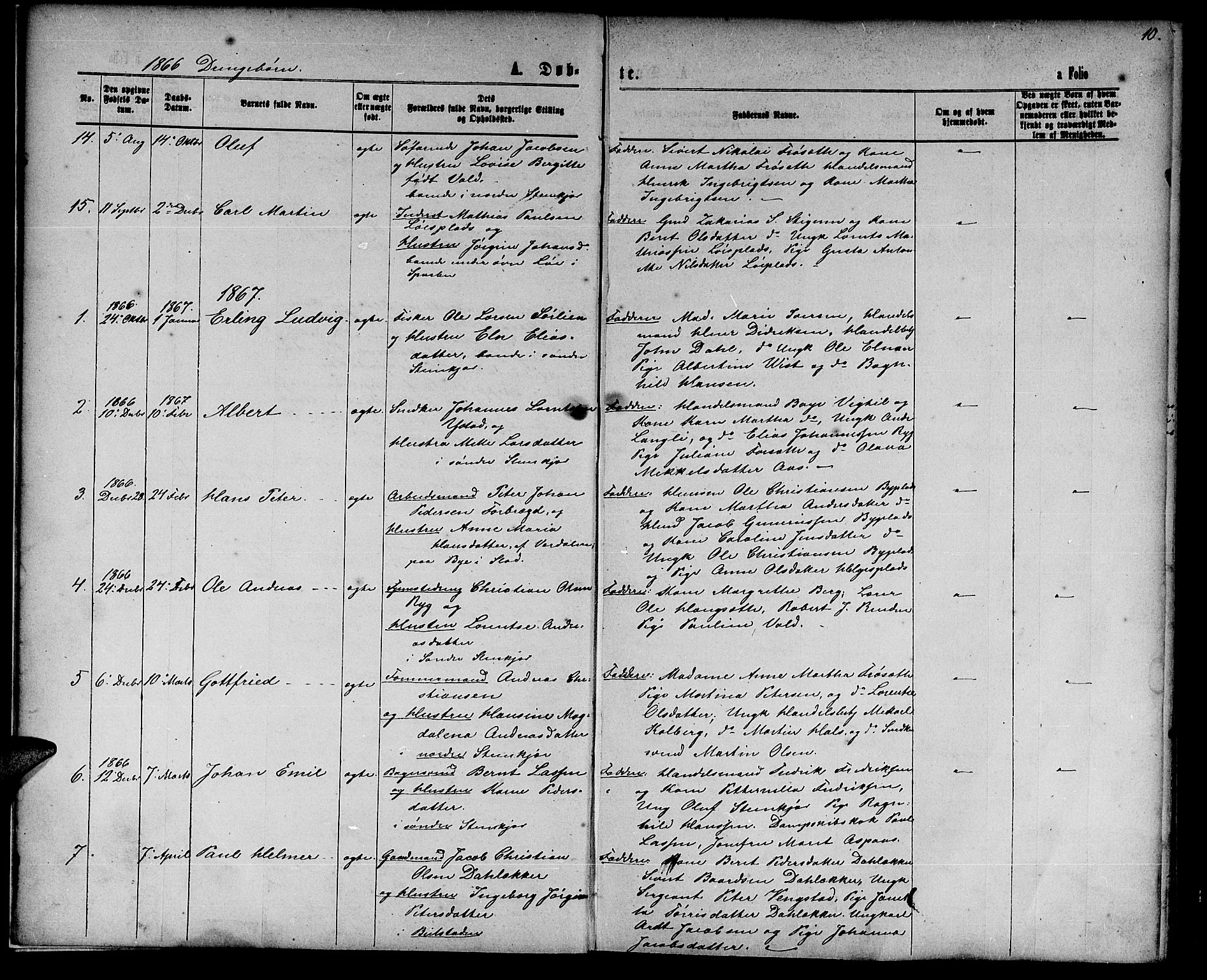 Ministerialprotokoller, klokkerbøker og fødselsregistre - Nord-Trøndelag, AV/SAT-A-1458/739/L0373: Klokkerbok nr. 739C01, 1865-1882, s. 10