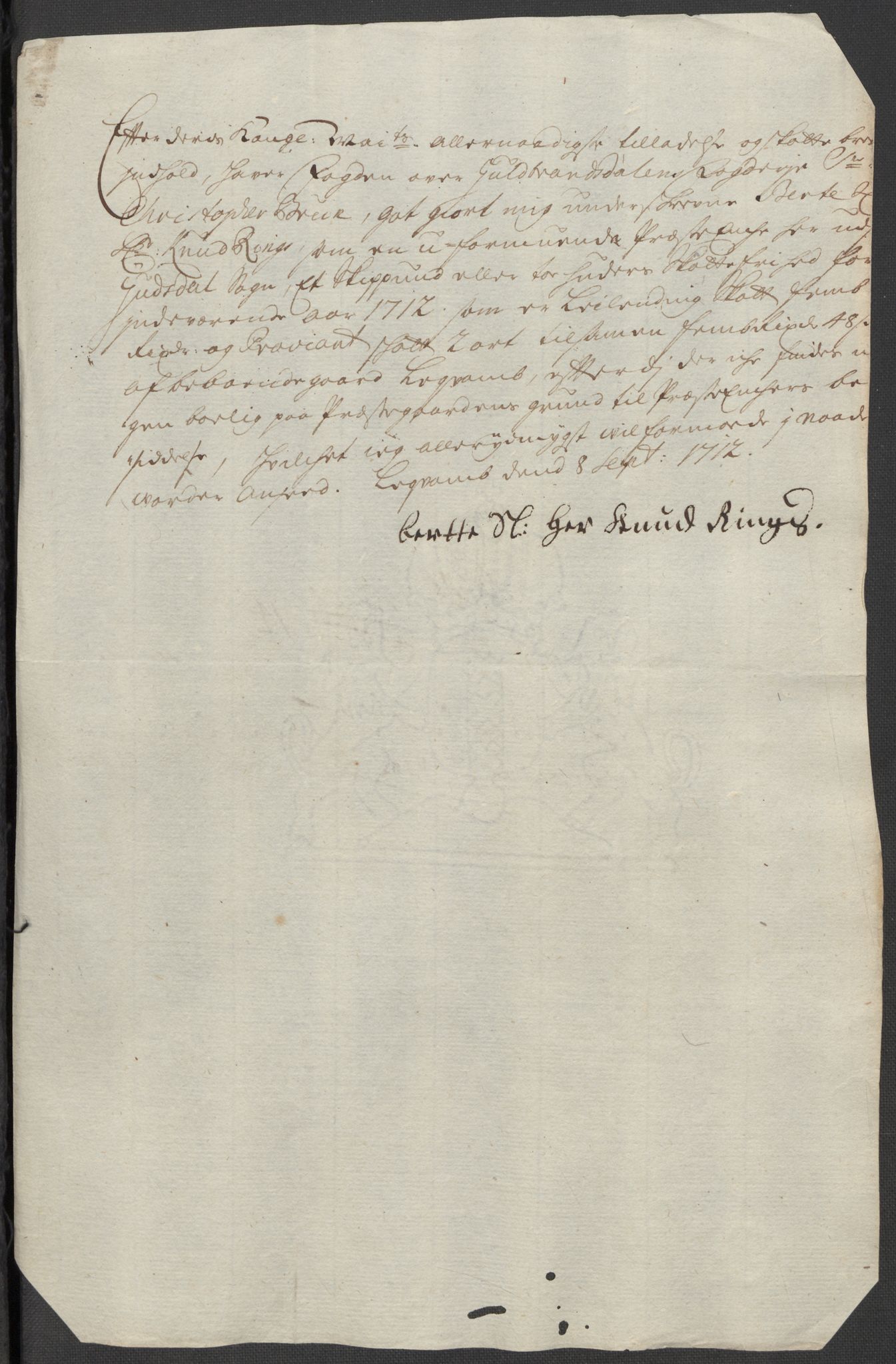 Rentekammeret inntil 1814, Reviderte regnskaper, Fogderegnskap, RA/EA-4092/R17/L1181: Fogderegnskap Gudbrandsdal, 1712, s. 148