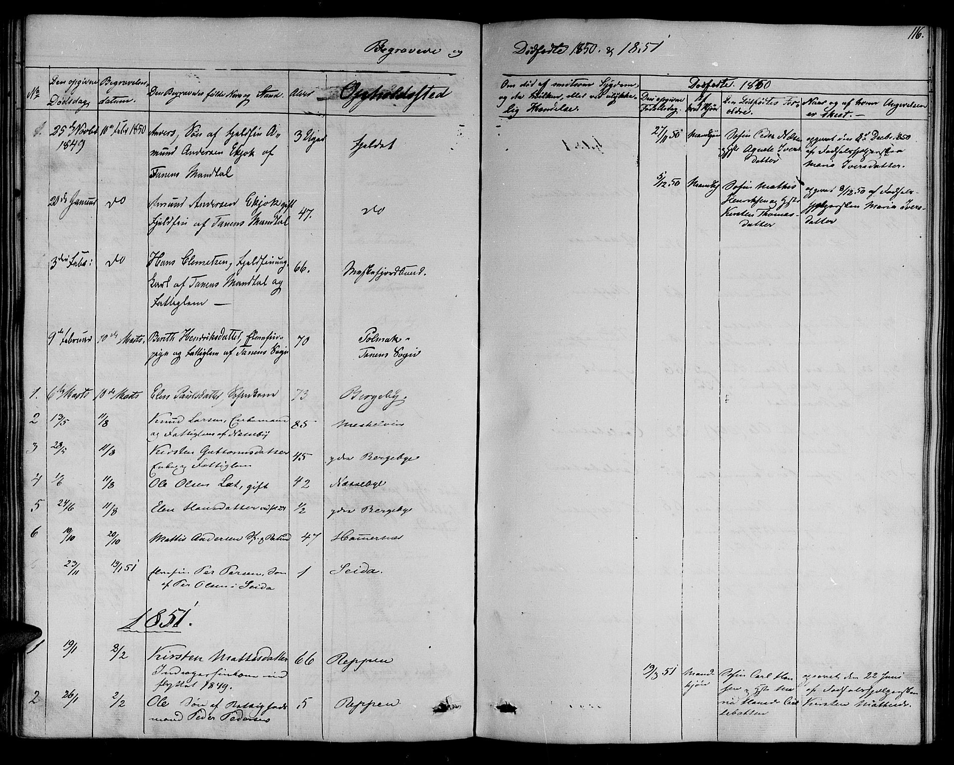 Nesseby sokneprestkontor, AV/SATØ-S-1330/H/Ha/L0001kirke: Ministerialbok nr. 1, 1838-1855, s. 116