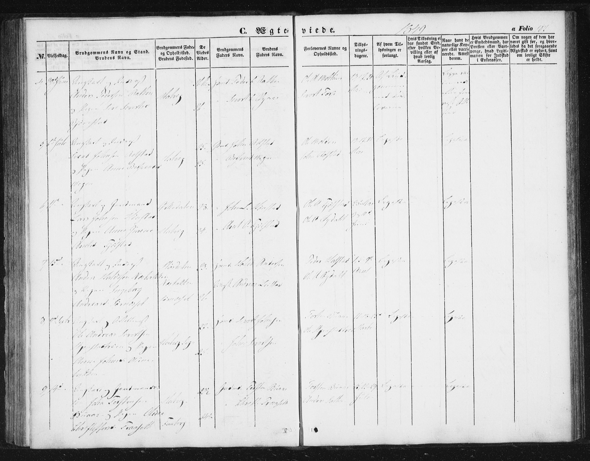 Ministerialprotokoller, klokkerbøker og fødselsregistre - Sør-Trøndelag, SAT/A-1456/616/L0407: Ministerialbok nr. 616A04, 1848-1856, s. 107
