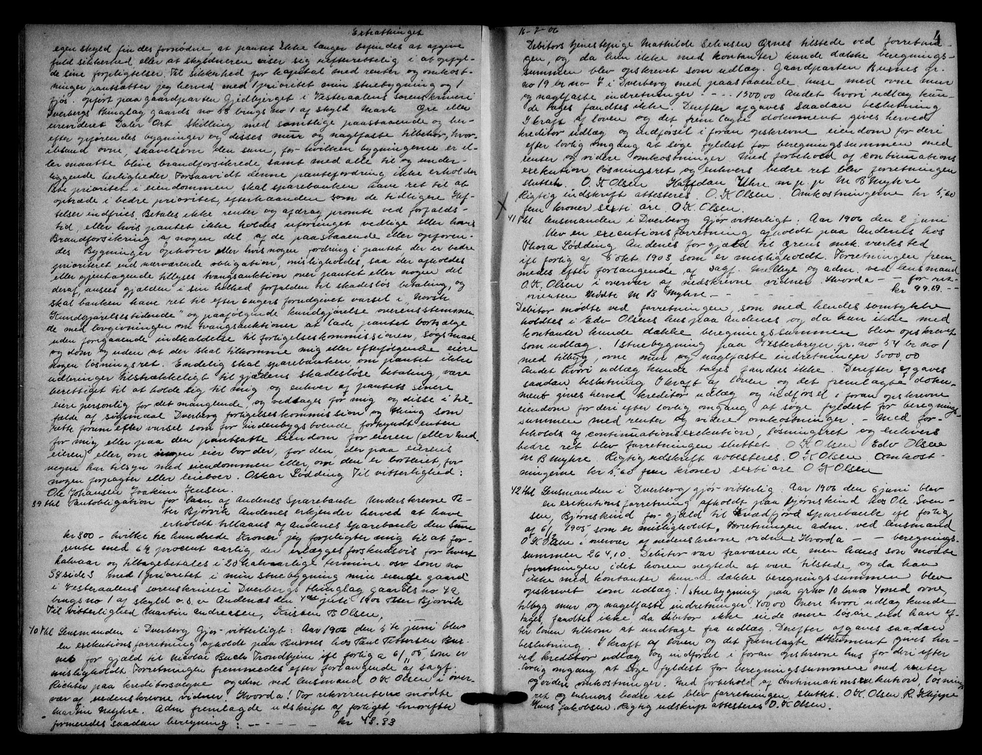 Vesterålen sorenskriveri, SAT/A-4180/1/2/2Ca/L0029: Pantebok nr. X, 1906-1909, s. 4
