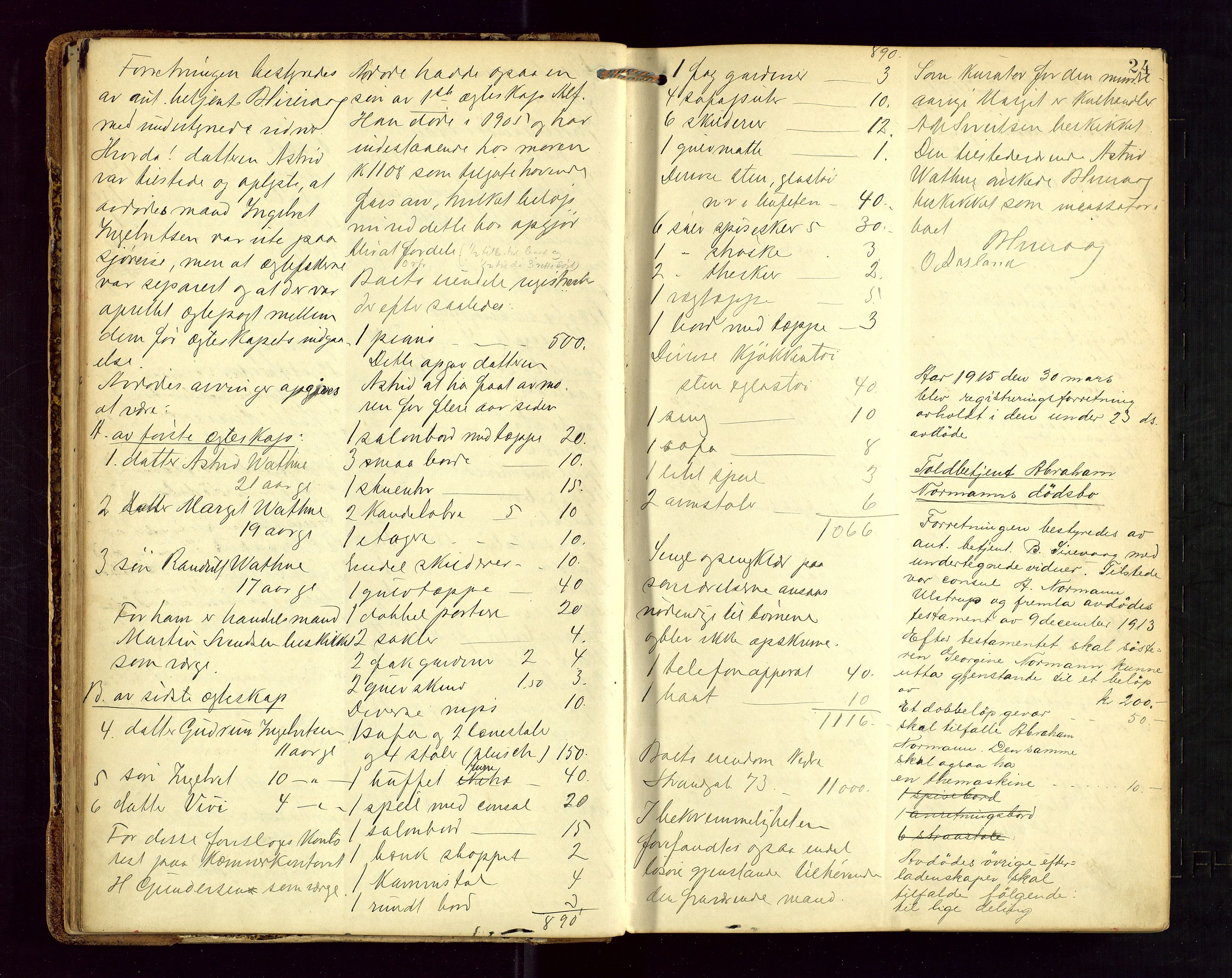 Stavanger skifteforvalter, AV/SAST-A-101412/001/5/53/533BA/L0003: Registreringsprotokoll, 1914-1923, s. 24