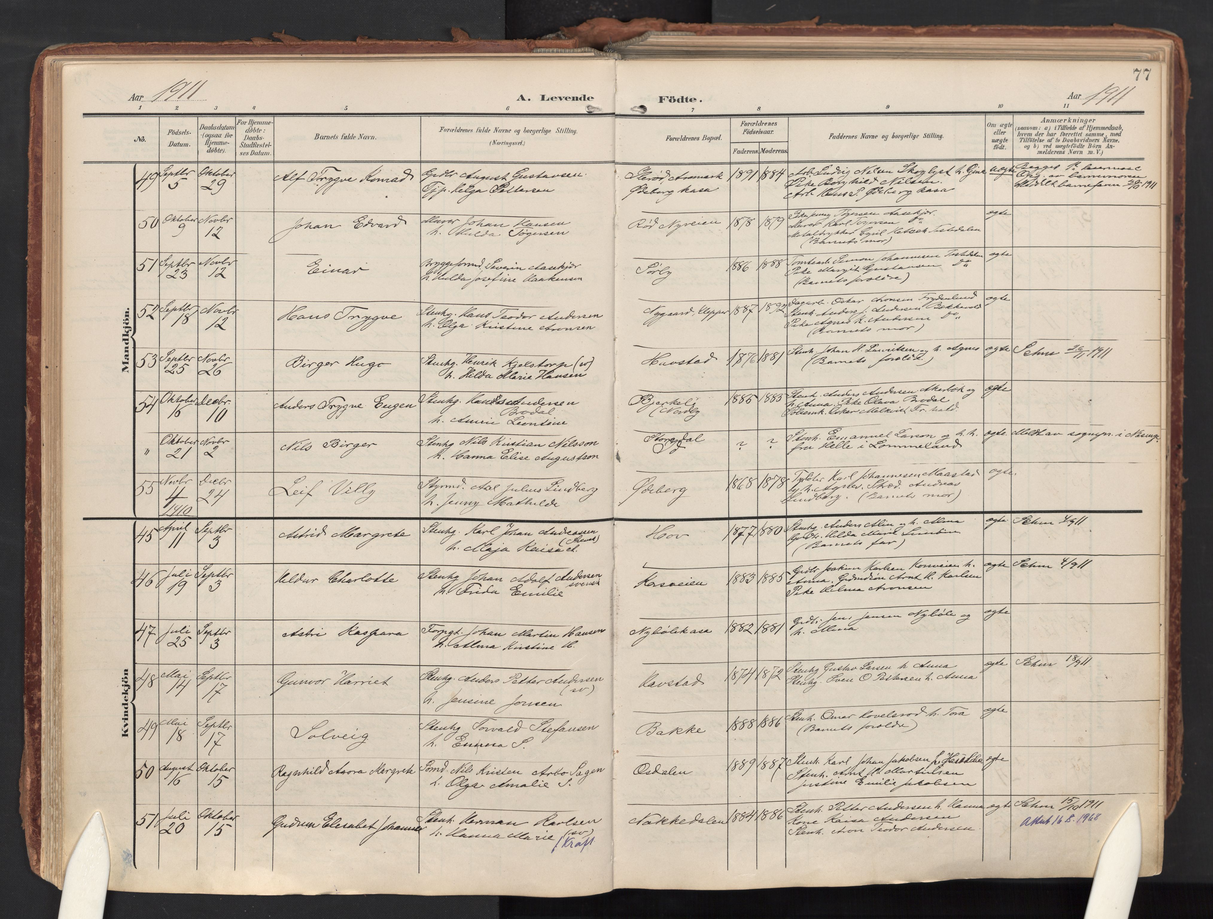 Idd prestekontor Kirkebøker, AV/SAO-A-10911/F/Fc/L0007: Ministerialbok nr. III 7, 1904-1925, s. 77