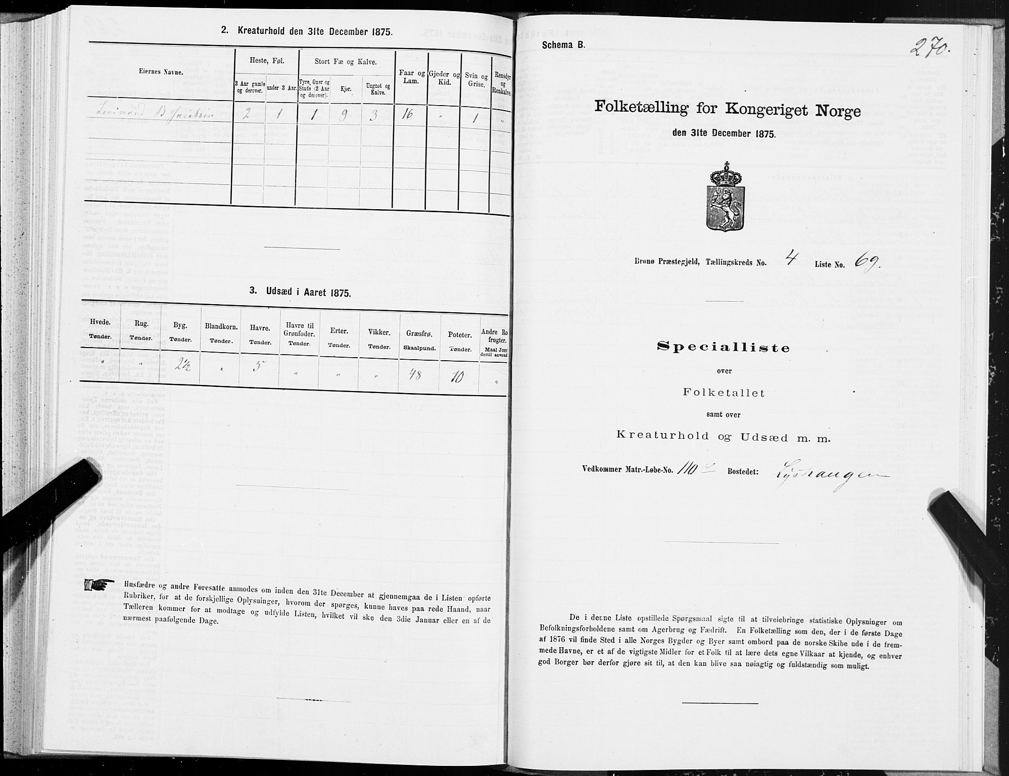 SAT, Folketelling 1875 for 1814P Brønnøy prestegjeld, 1875, s. 2270