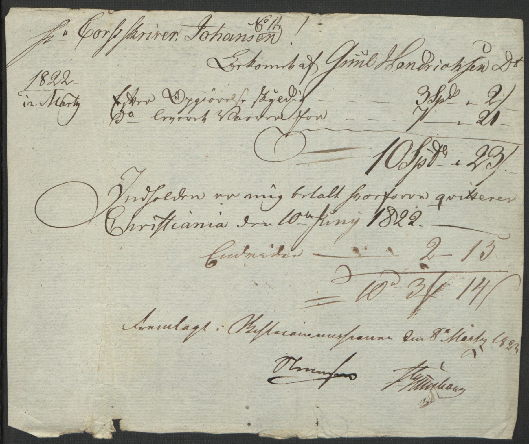 Forsvaret, Generalauditøren, AV/RA-RAFA-1772/F/Fj/Fjb/L0005: Skifter 1818 - 1823, 1818-1823, s. 190
