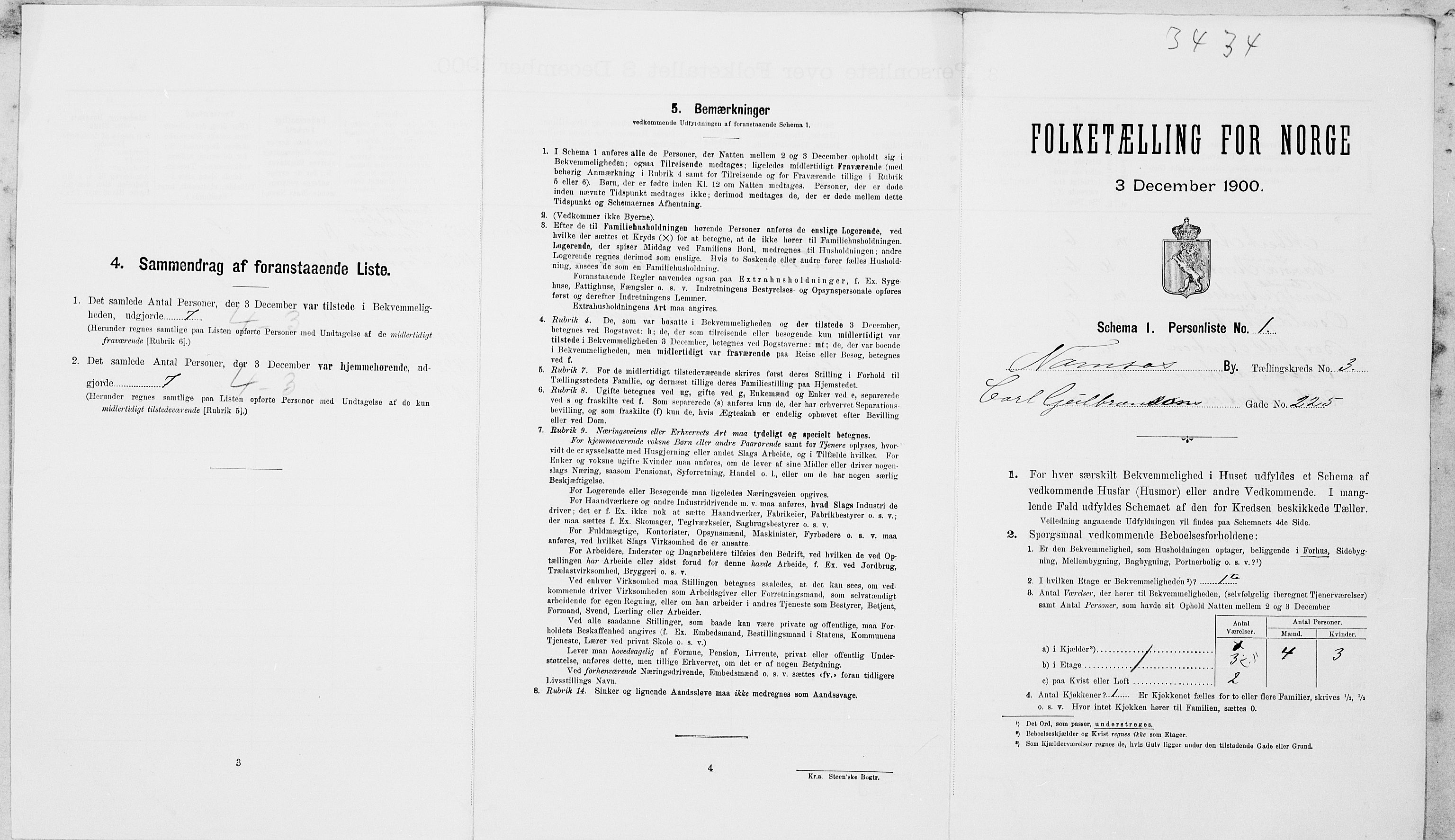 SAT, Folketelling 1900 for 1703 Namsos ladested, 1900, s. 610