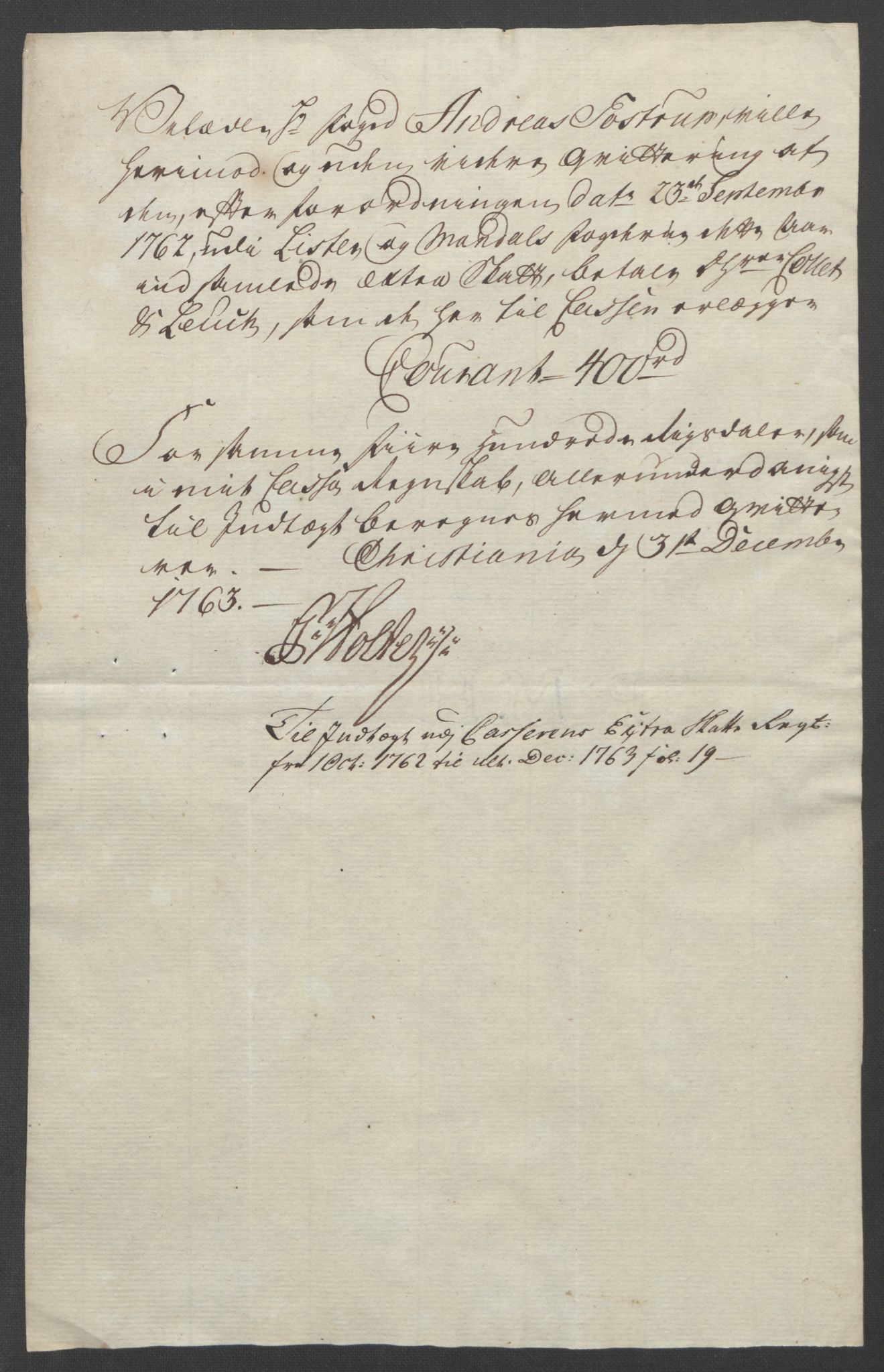 Rentekammeret inntil 1814, Reviderte regnskaper, Fogderegnskap, AV/RA-EA-4092/R45/L2704: Ekstraskatten Lista og Mandal, 1762-1768, s. 111