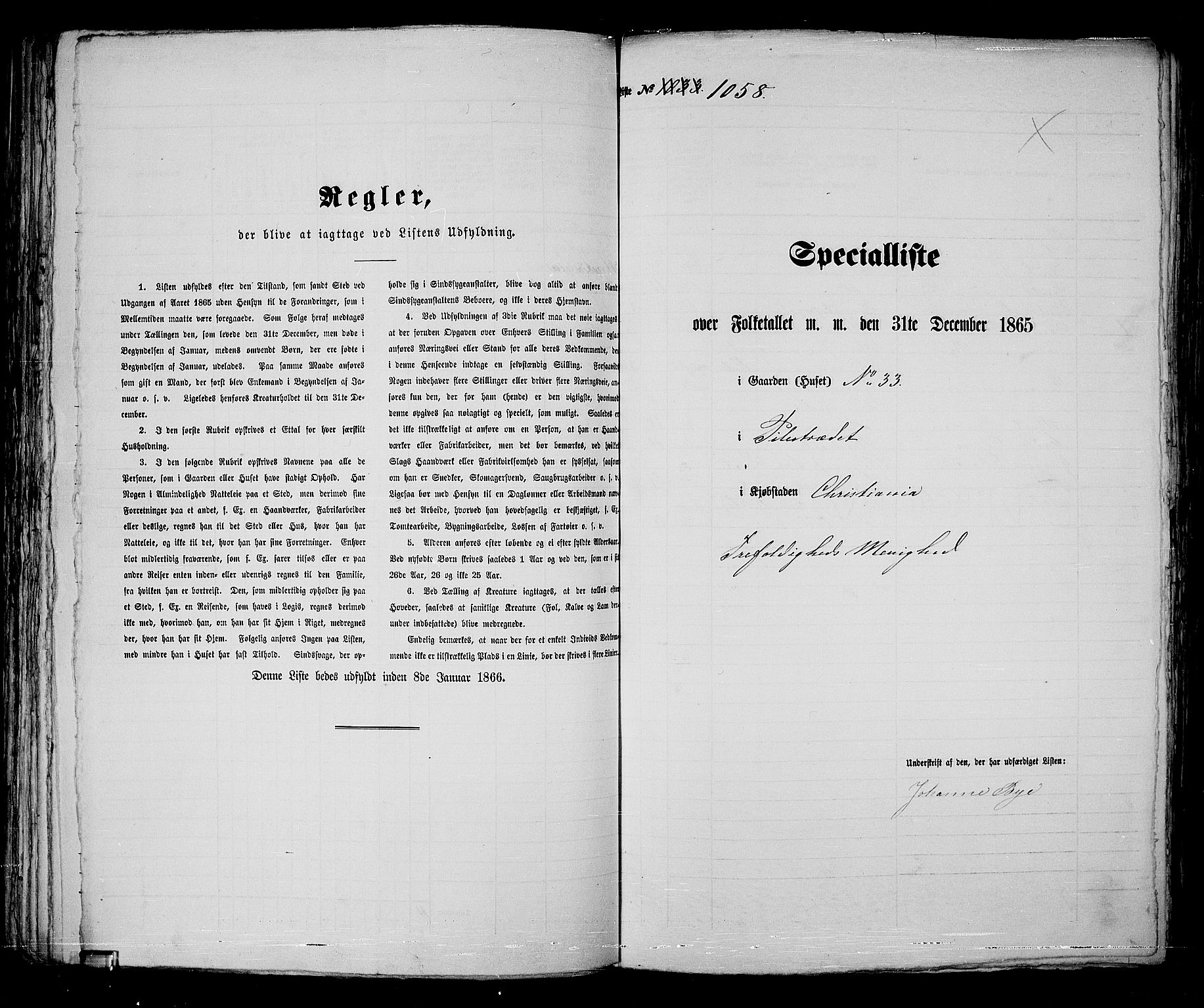 RA, Folketelling 1865 for 0301 Kristiania kjøpstad, 1865, s. 2395