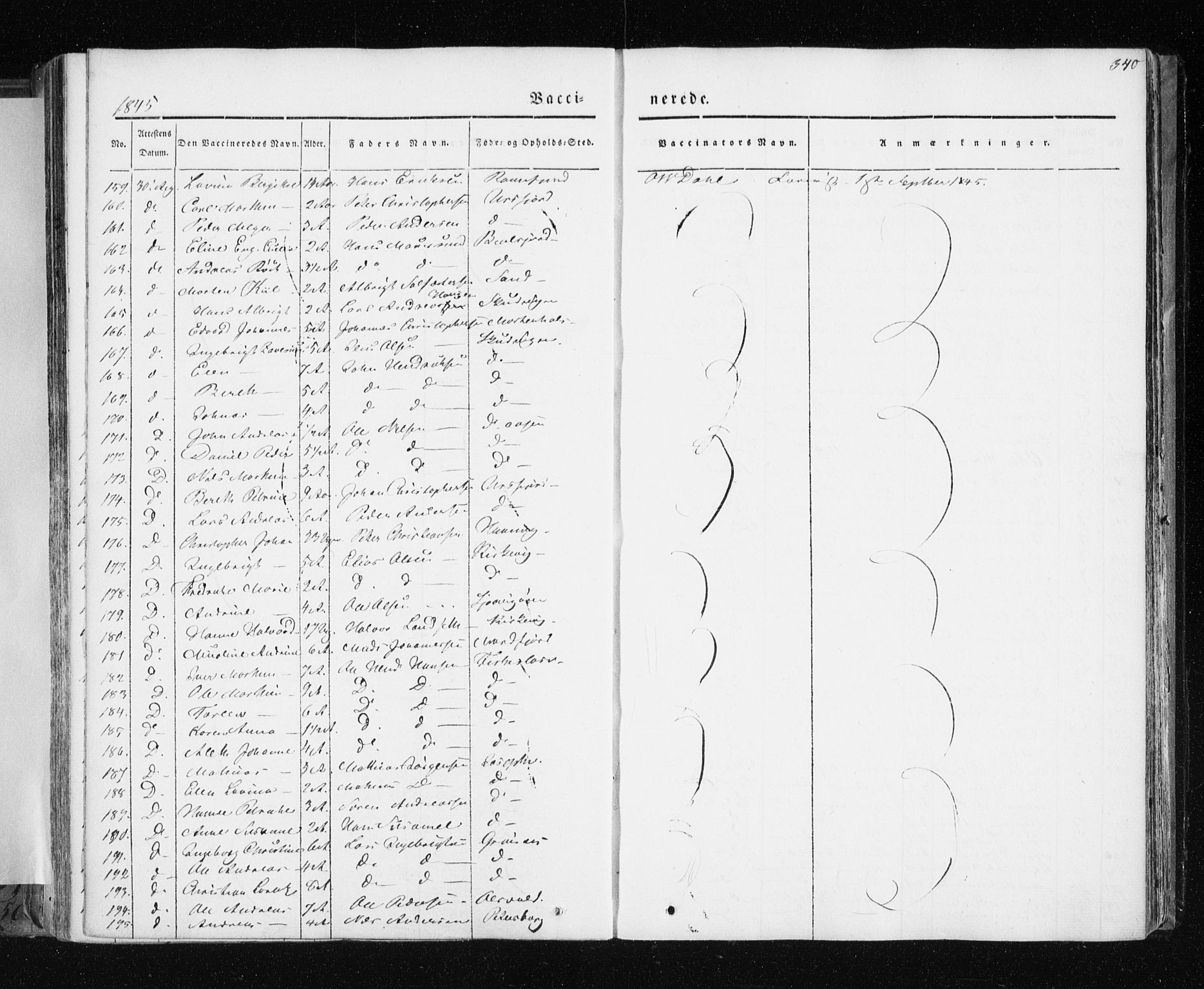 Tromsø sokneprestkontor/stiftsprosti/domprosti, AV/SATØ-S-1343/G/Ga/L0009kirke: Ministerialbok nr. 9, 1837-1847, s. 340