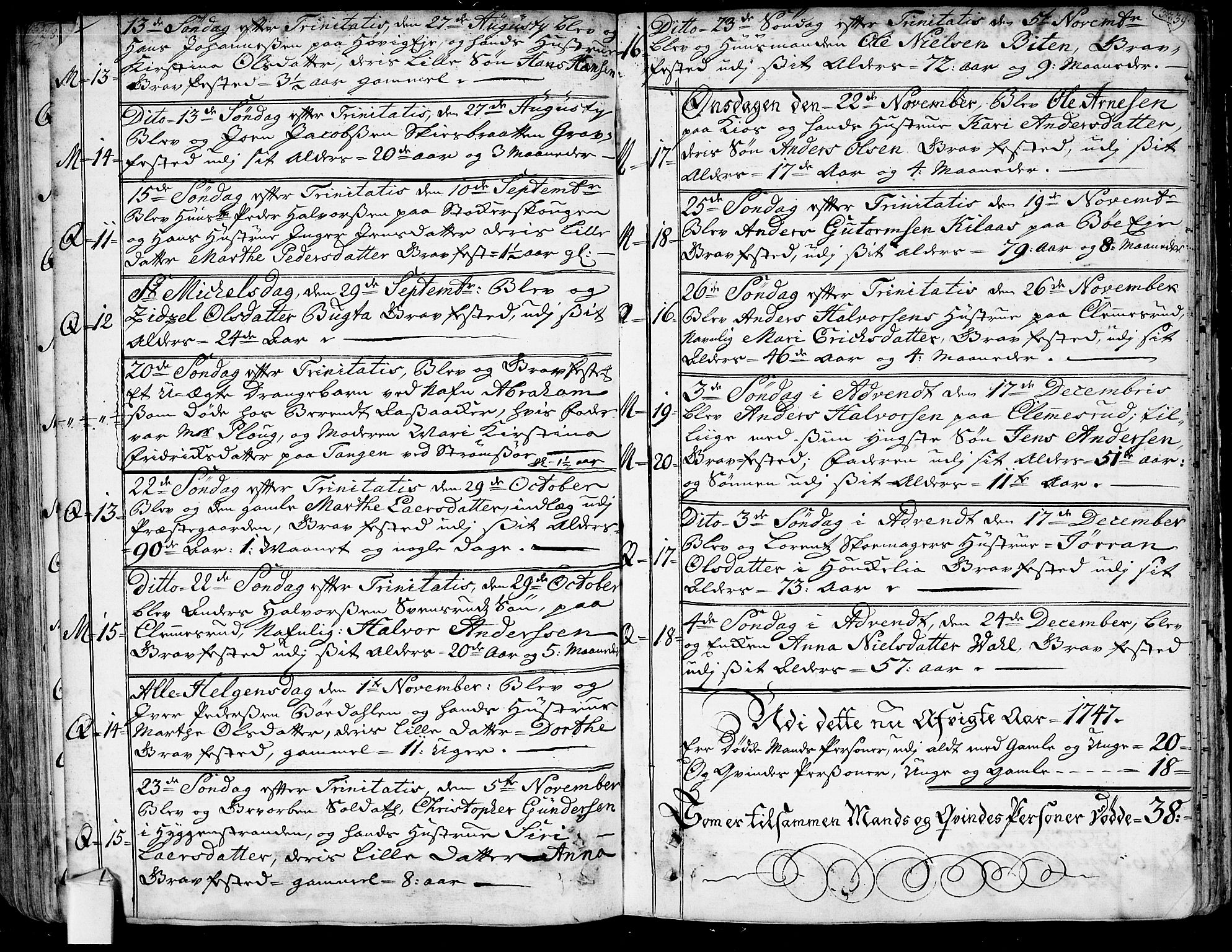 Røyken kirkebøker, SAKO/A-241/G/Ga/L0001: Klokkerbok nr. 1, 1740-1768, s. 330-331