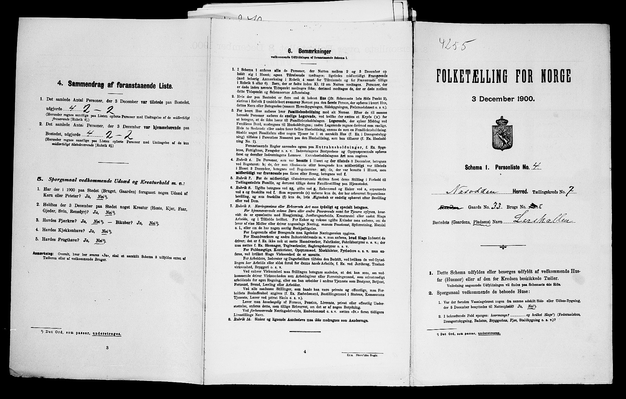 SAO, Folketelling 1900 for 0216 Nesodden herred, 1900
