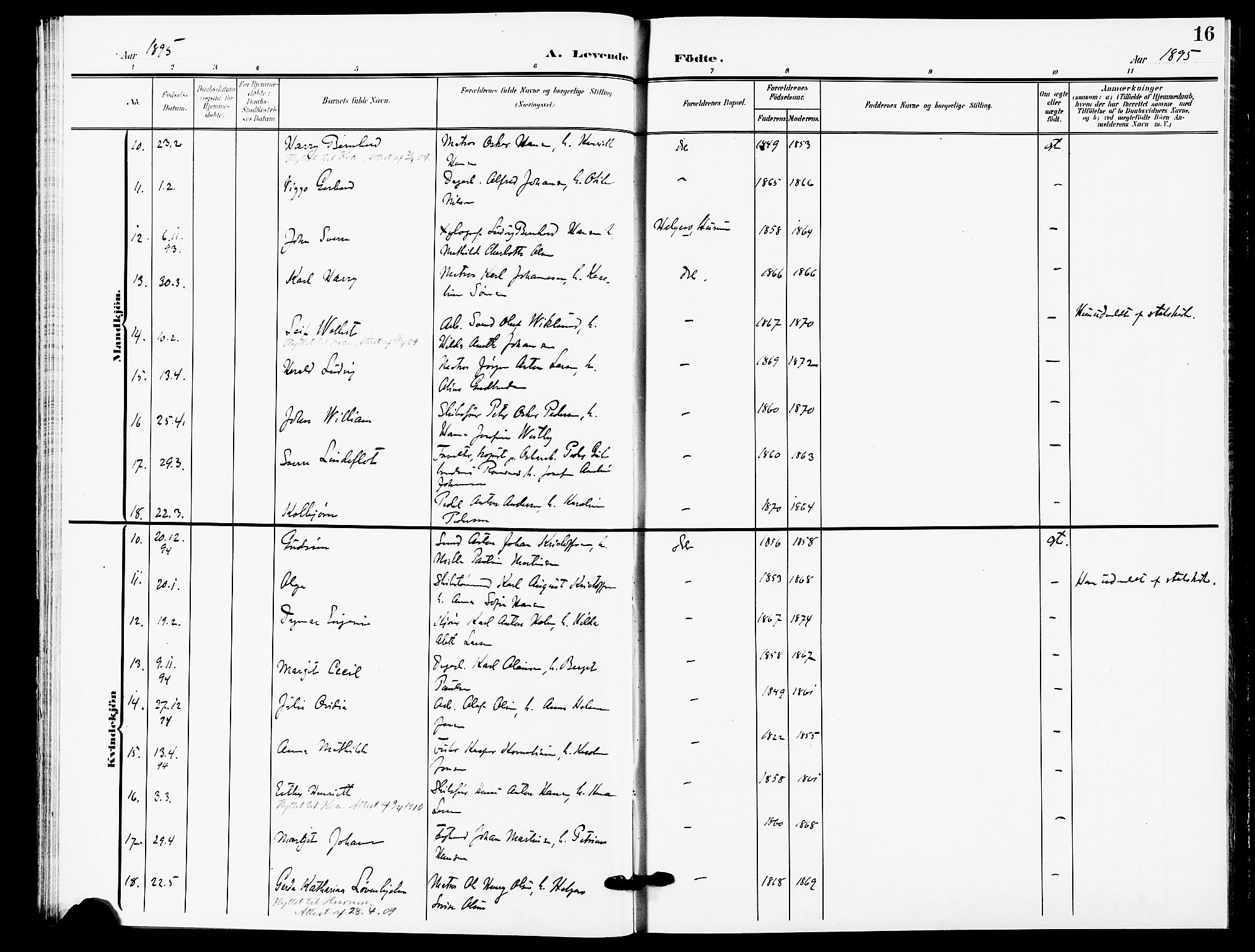 Drøbak prestekontor Kirkebøker, SAO/A-10142a/F/Fb/L0002: Ministerialbok nr. II 2, 1891-1896, s. 16