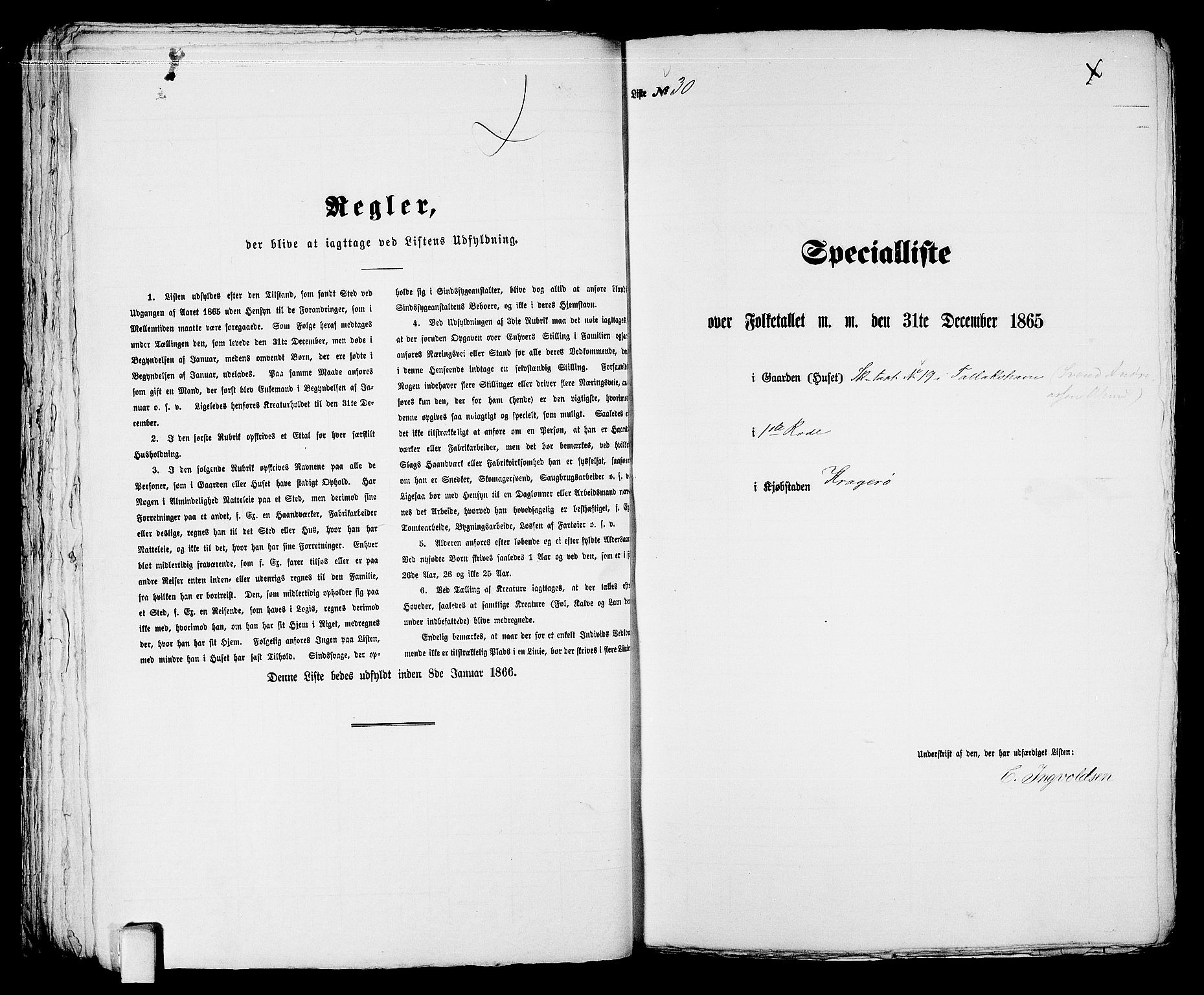 RA, Folketelling 1865 for 0801B Kragerø prestegjeld, Kragerø kjøpstad, 1865, s. 69