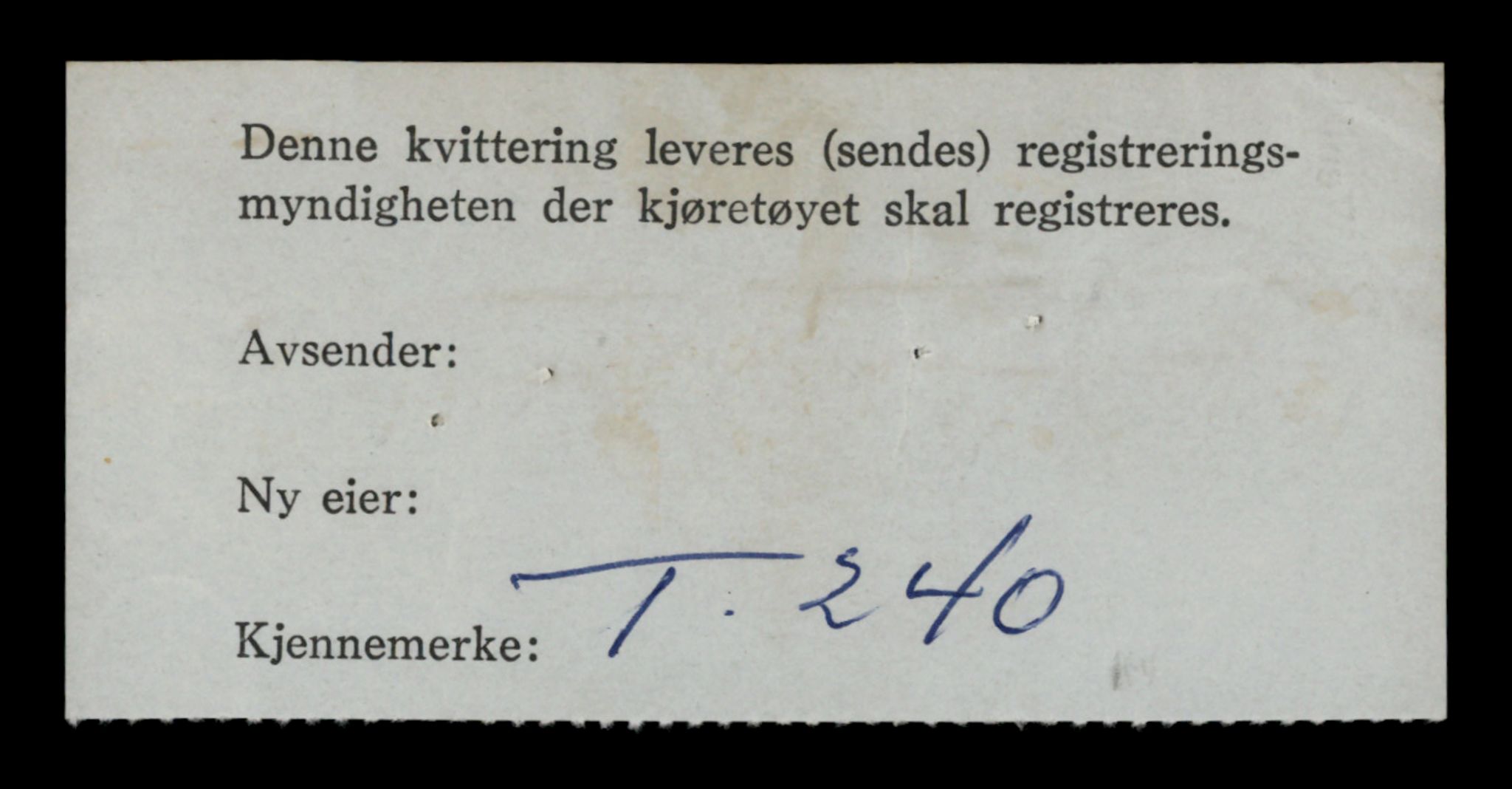 Møre og Romsdal vegkontor - Ålesund trafikkstasjon, SAT/A-4099/F/Fe/L0003: Registreringskort for kjøretøy T 232 - T 340, 1927-1998, s. 208