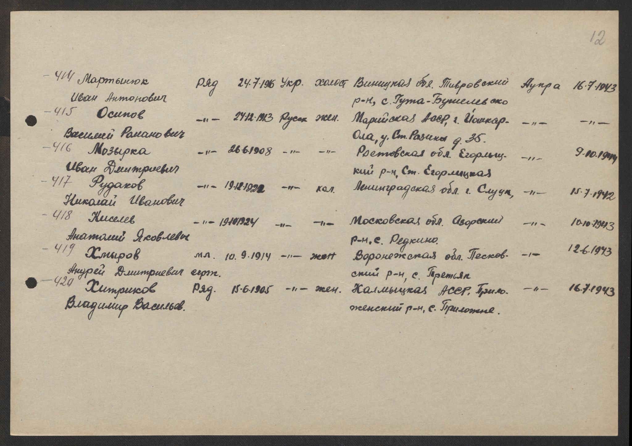 Flyktnings- og fangedirektoratet, Repatrieringskontoret, AV/RA-S-1681/D/Db/L0017: Displaced Persons (DPs) og sivile tyskere, 1945-1948, s. 174