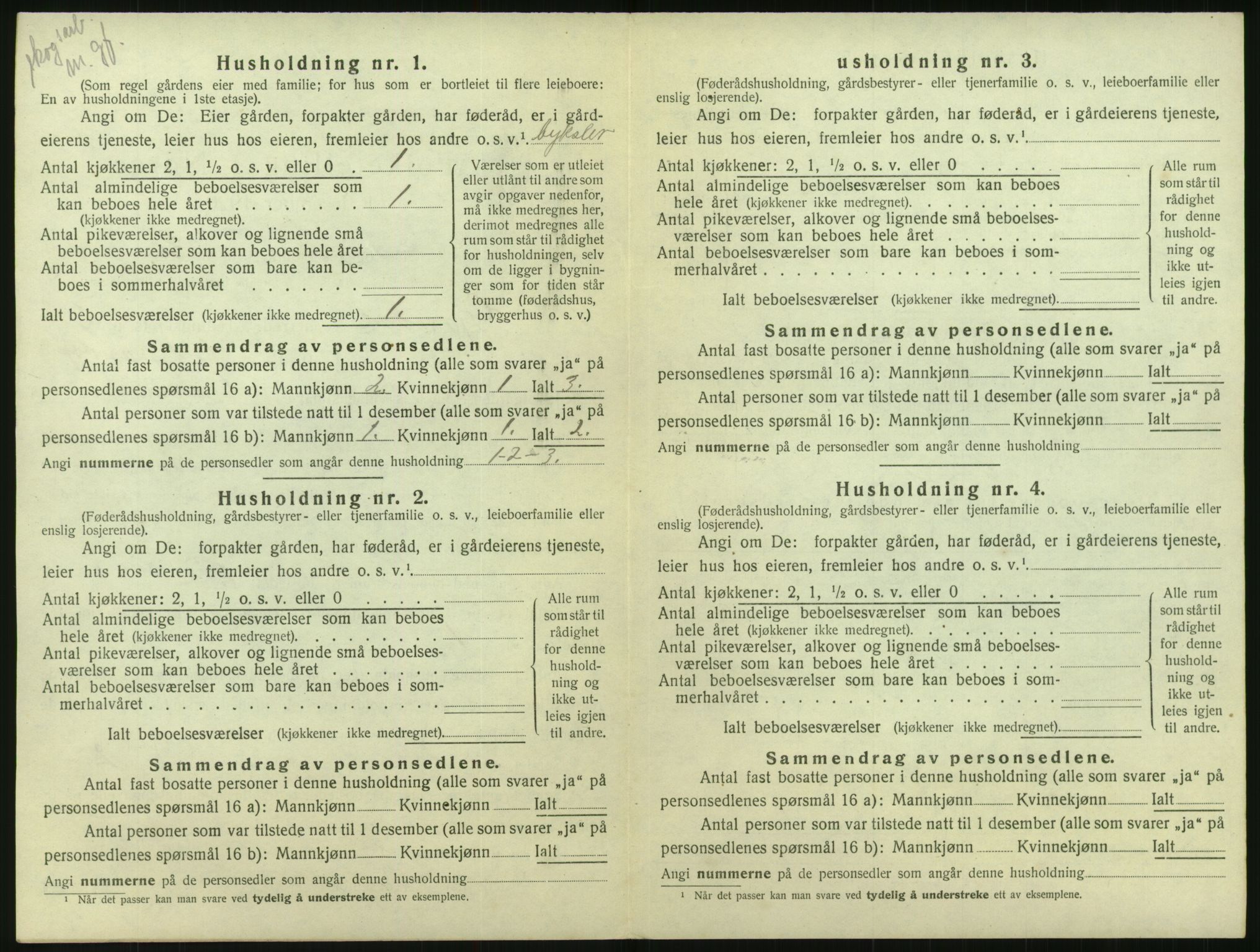 SAK, Folketelling 1920 for 0930 Gjøvdal herred, 1920, s. 183