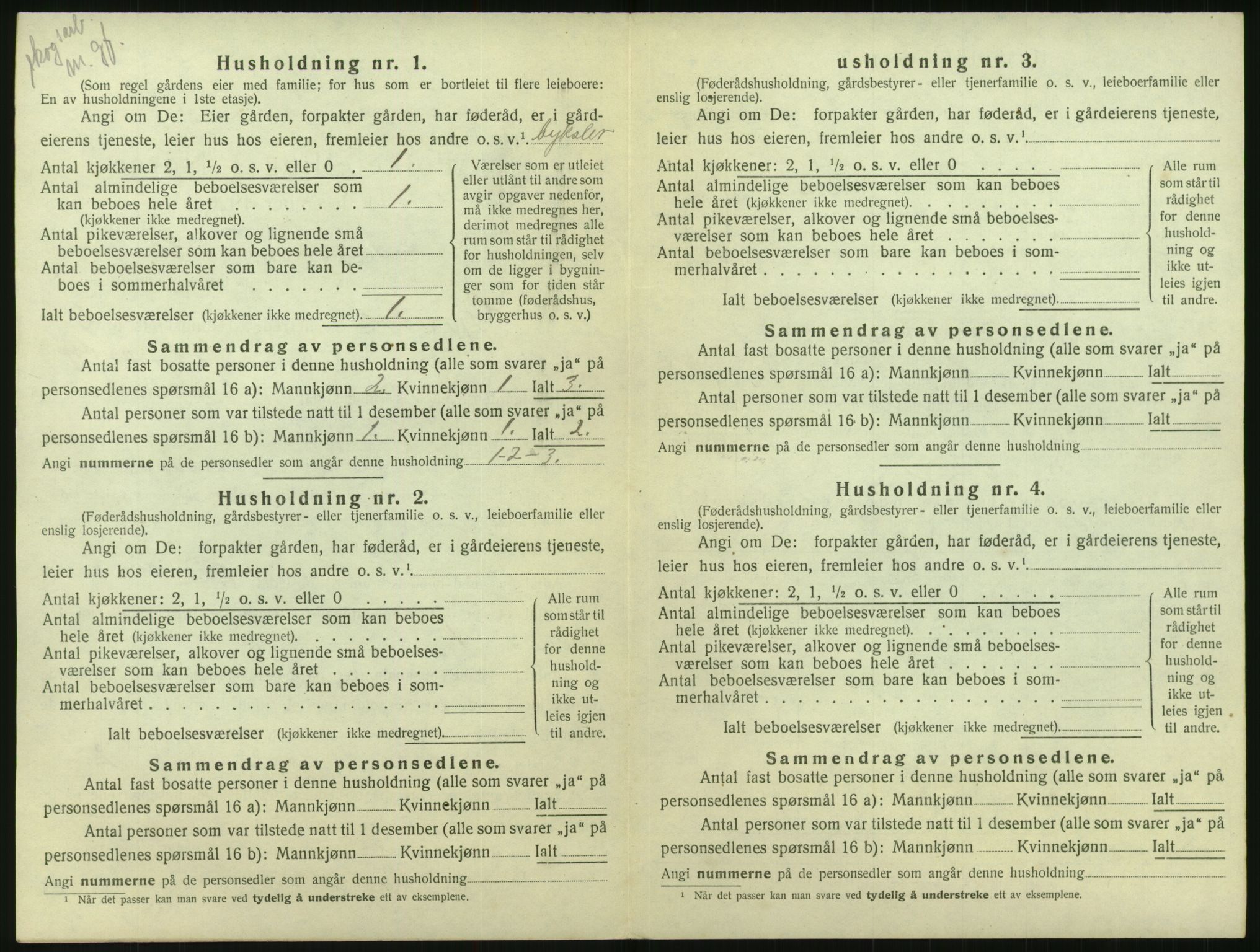 SAK, Folketelling 1920 for 0930 Gjøvdal herred, 1920, s. 183
