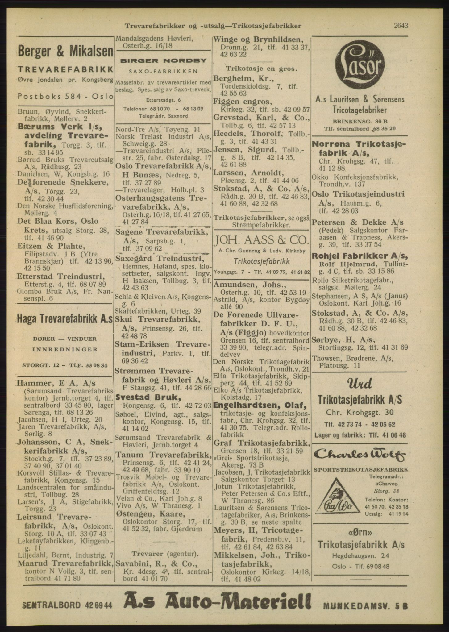 Kristiania/Oslo adressebok, PUBL/-, 1948, s. 2643