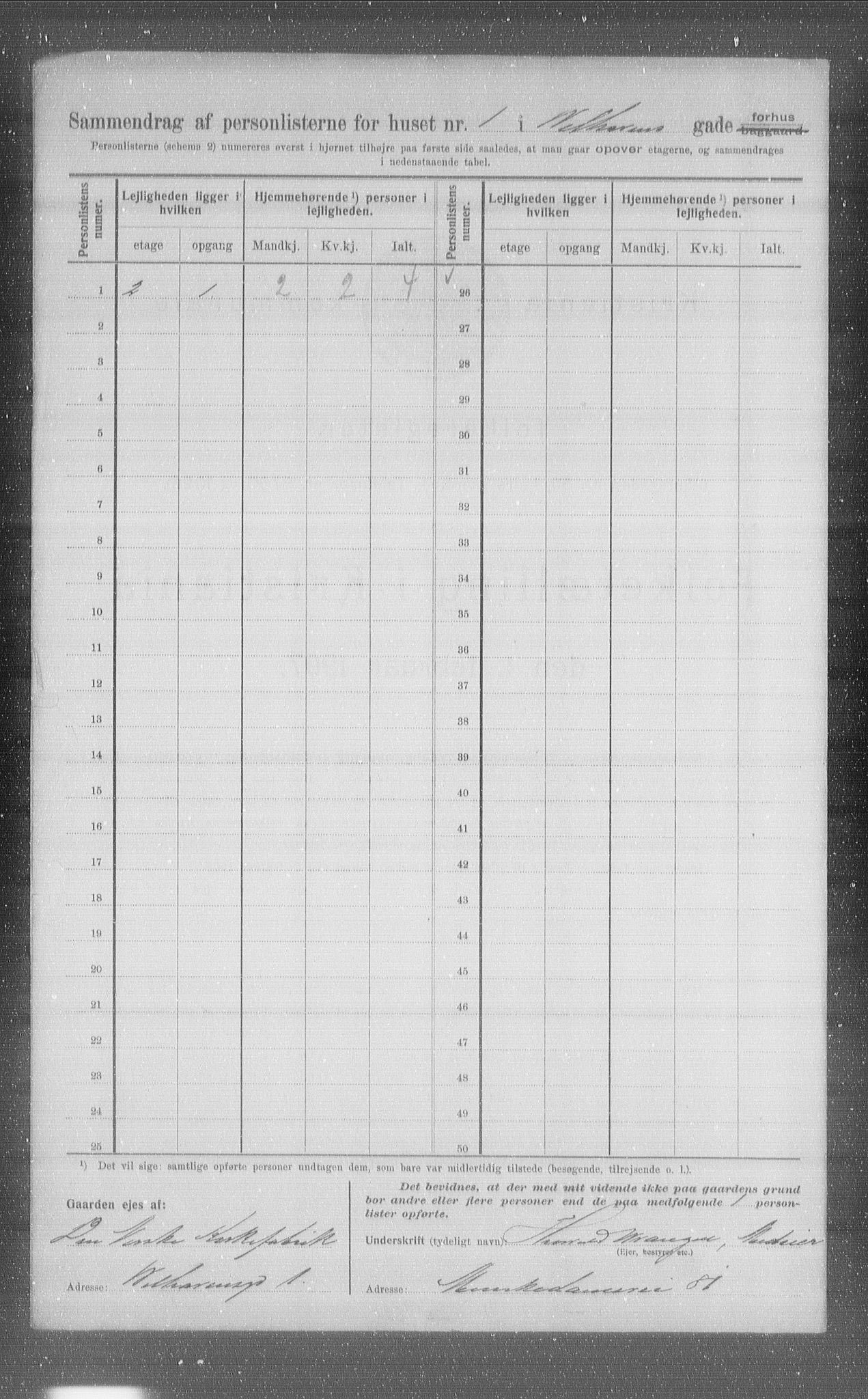 OBA, Kommunal folketelling 1.2.1907 for Kristiania kjøpstad, 1907, s. 64738