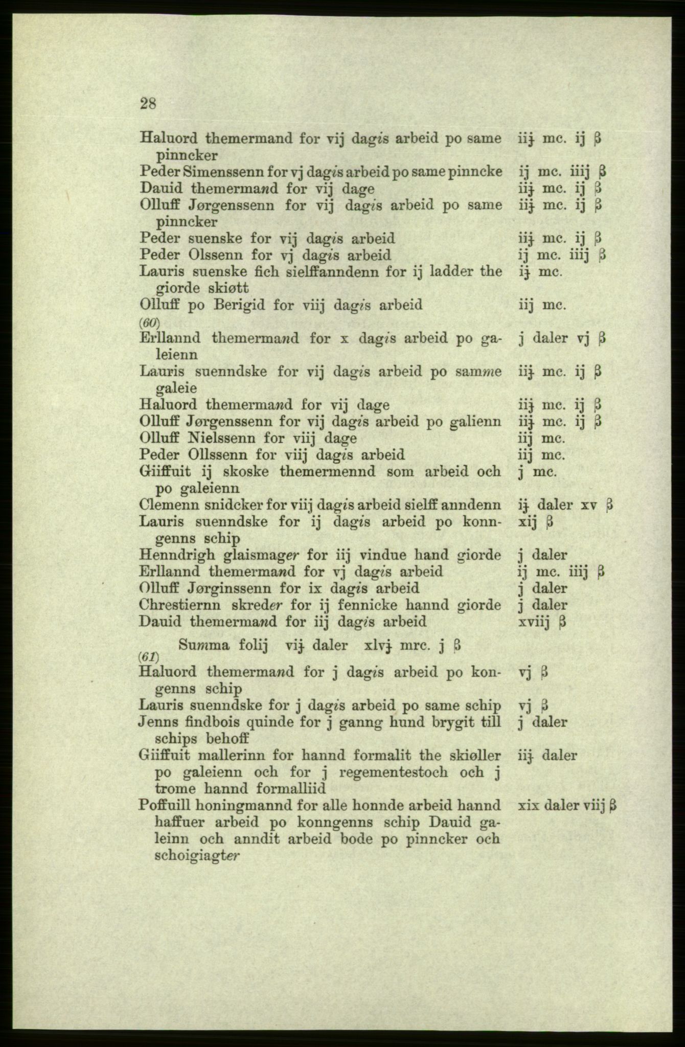 Publikasjoner utgitt av Arkivverket, PUBL/PUBL-001/C/0005: Bind 5: Rekneskap for Bergenhus len 1566-1567: B. Utgift C. Dei nordlandske lena og Finnmark D. Ekstrakt, 1566-1567, s. 28