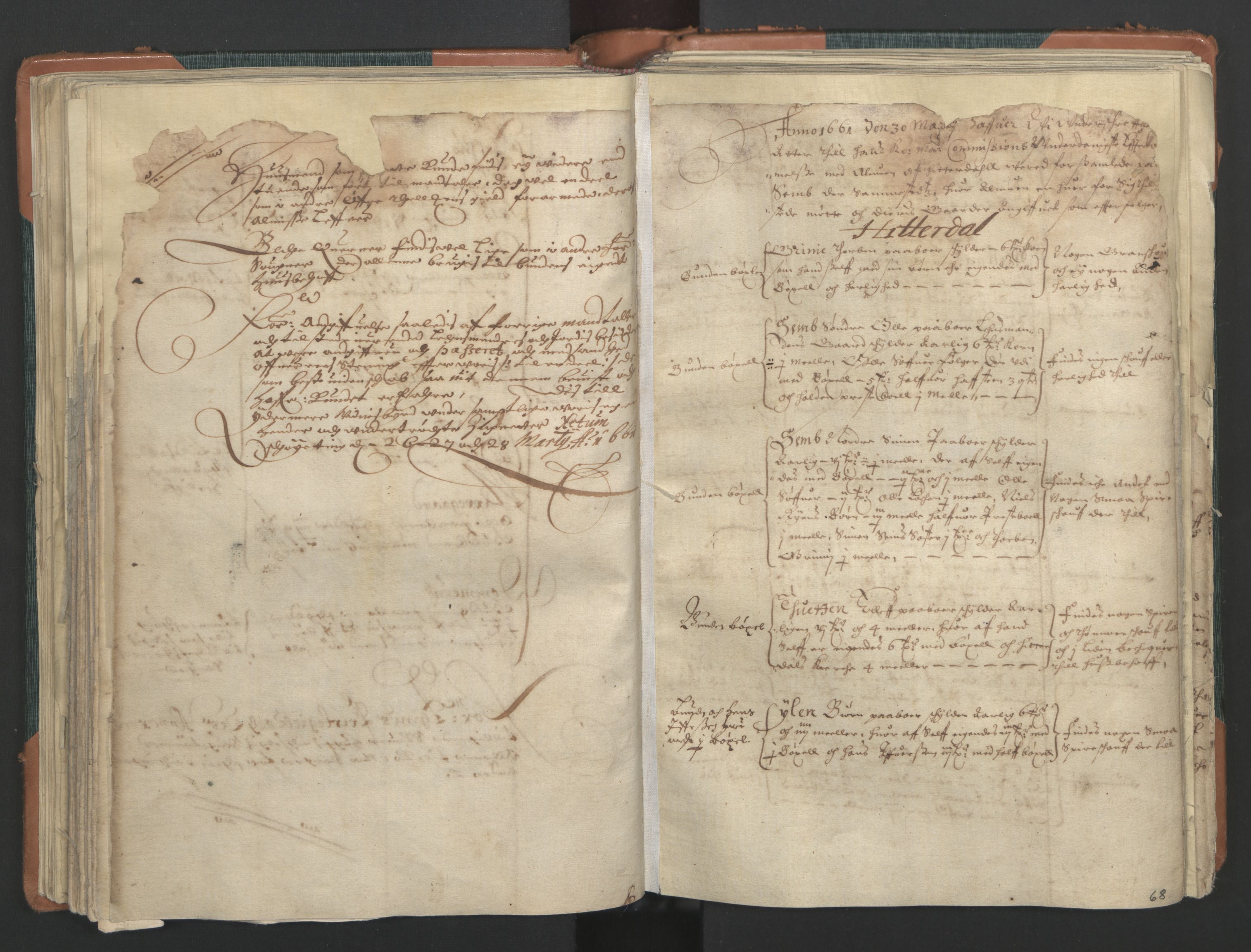 Rentekammeret inntil 1814, Realistisk ordnet avdeling, AV/RA-EA-4070/L/L0017: Skien lagdømme. Alminnelig jordebok for Telemark, Bamble og Numedal, 1661, s. 67b-68a
