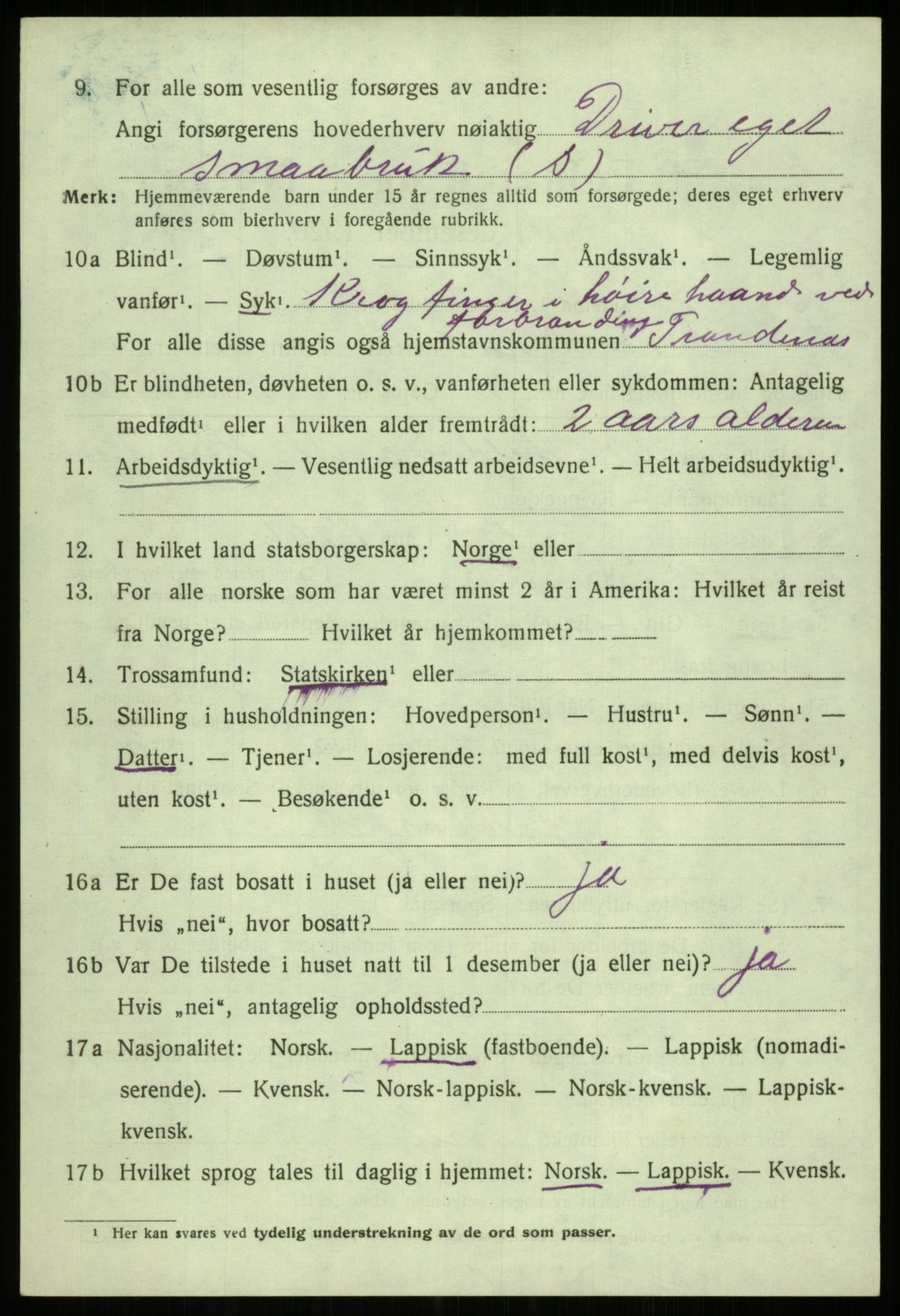 SATØ, Folketelling 1920 for 1914 Trondenes herred, 1920, s. 6588
