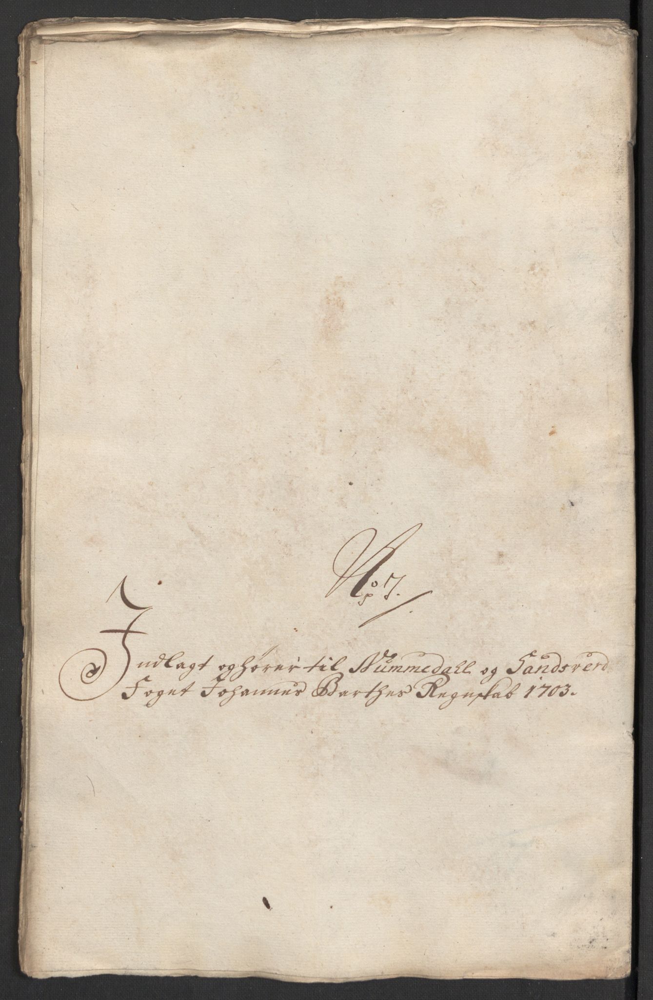 Rentekammeret inntil 1814, Reviderte regnskaper, Fogderegnskap, AV/RA-EA-4092/R24/L1581: Fogderegnskap Numedal og Sandsvær, 1703, s. 77