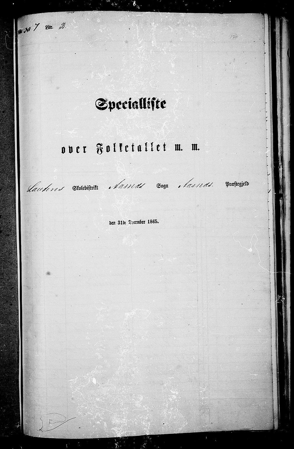 RA, Folketelling 1865 for 0425P Åsnes prestegjeld, 1865, s. 162