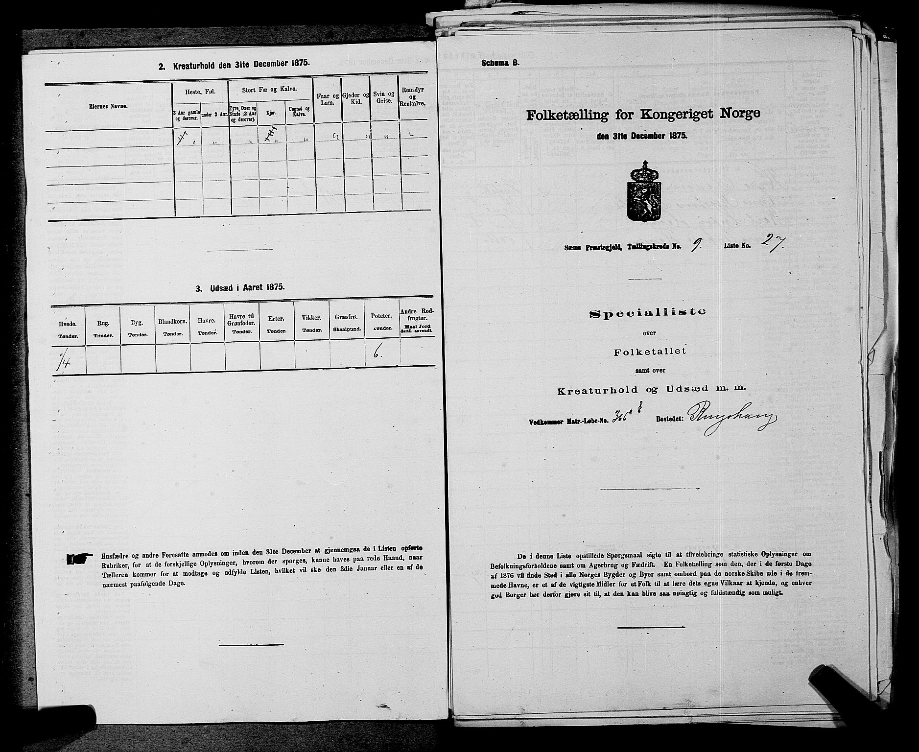 SAKO, Folketelling 1875 for 0721P Sem prestegjeld, 1875, s. 1544