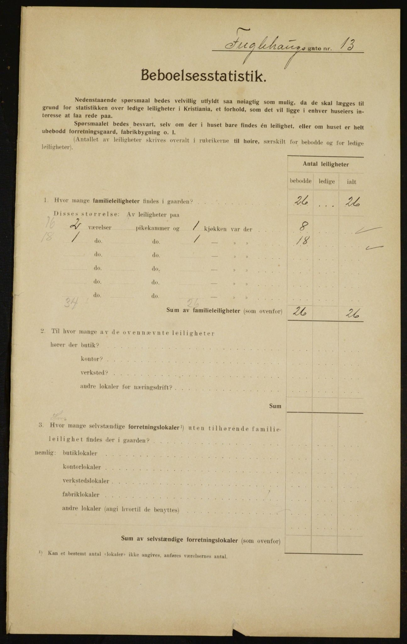 OBA, Kommunal folketelling 1.2.1910 for Kristiania, 1910, s. 27091
