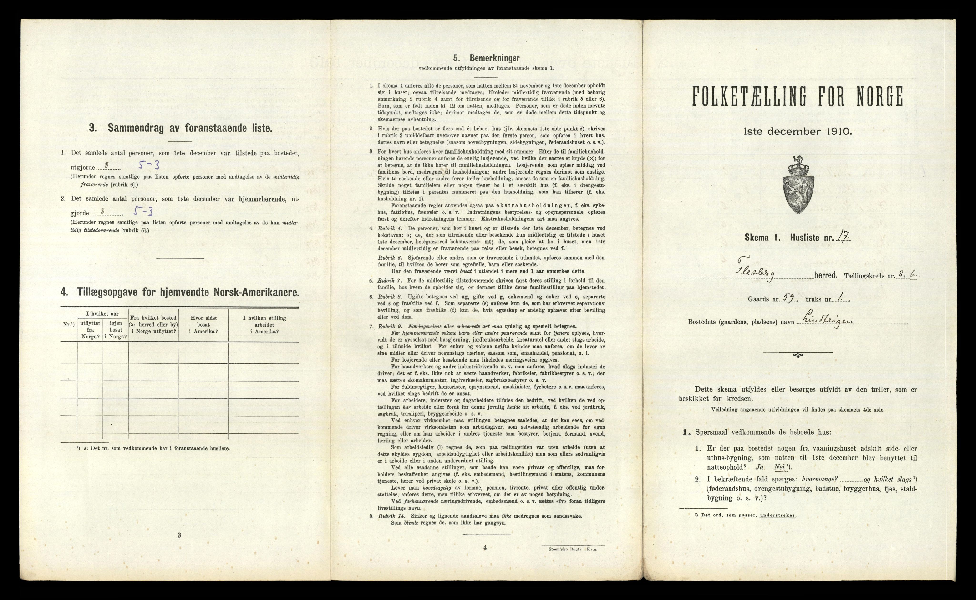 RA, Folketelling 1910 for 0631 Flesberg herred, 1910, s. 591