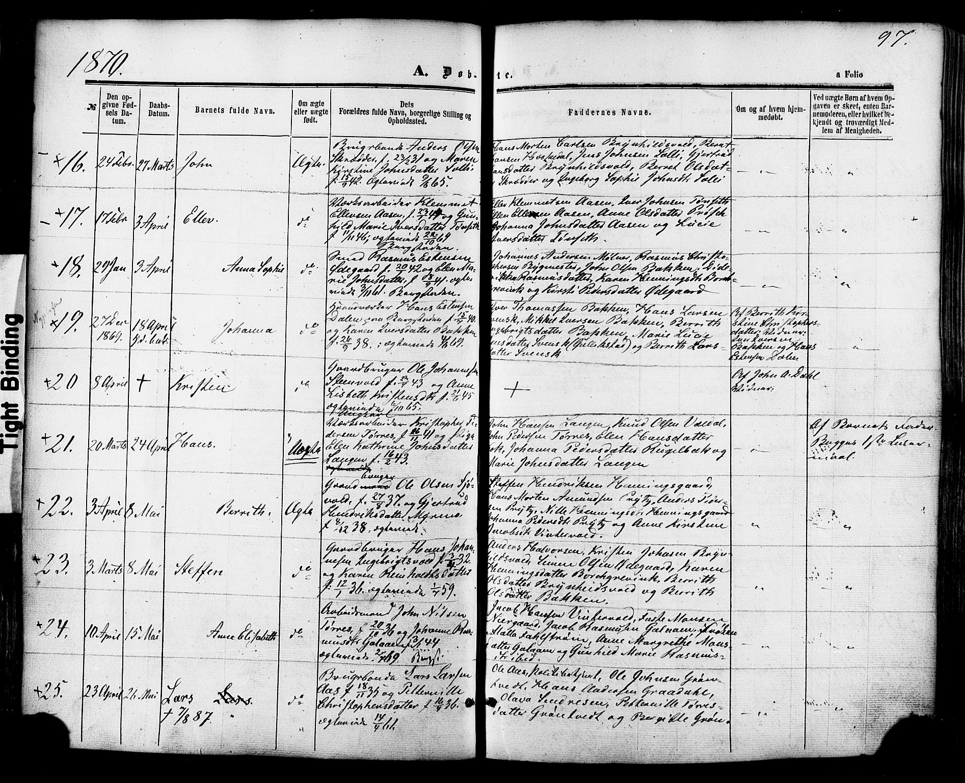 Ministerialprotokoller, klokkerbøker og fødselsregistre - Sør-Trøndelag, SAT/A-1456/681/L0932: Ministerialbok nr. 681A10, 1860-1878, s. 97