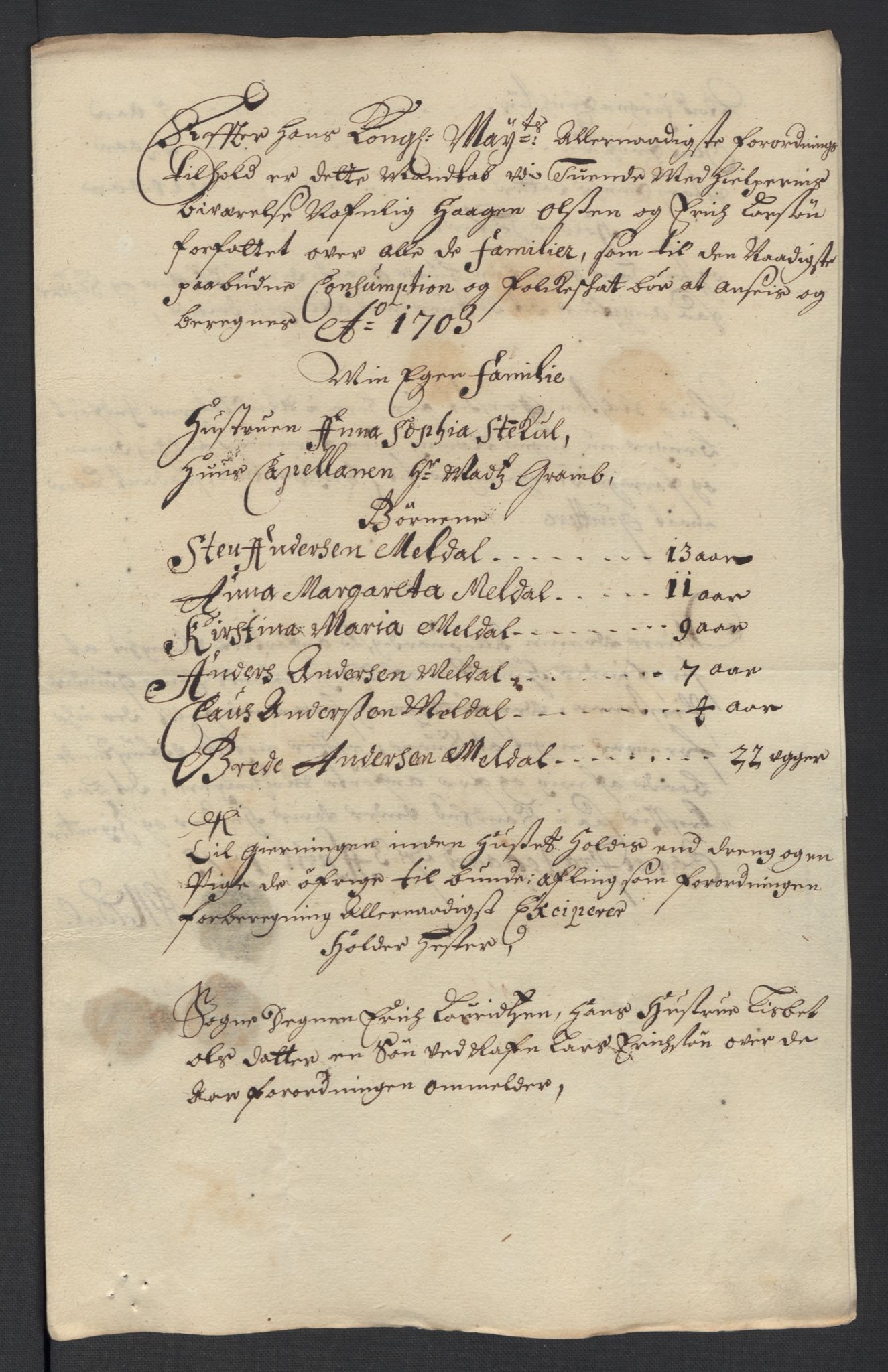 Rentekammeret inntil 1814, Reviderte regnskaper, Fogderegnskap, AV/RA-EA-4092/R13/L0841: Fogderegnskap Solør, Odal og Østerdal, 1703, s. 242