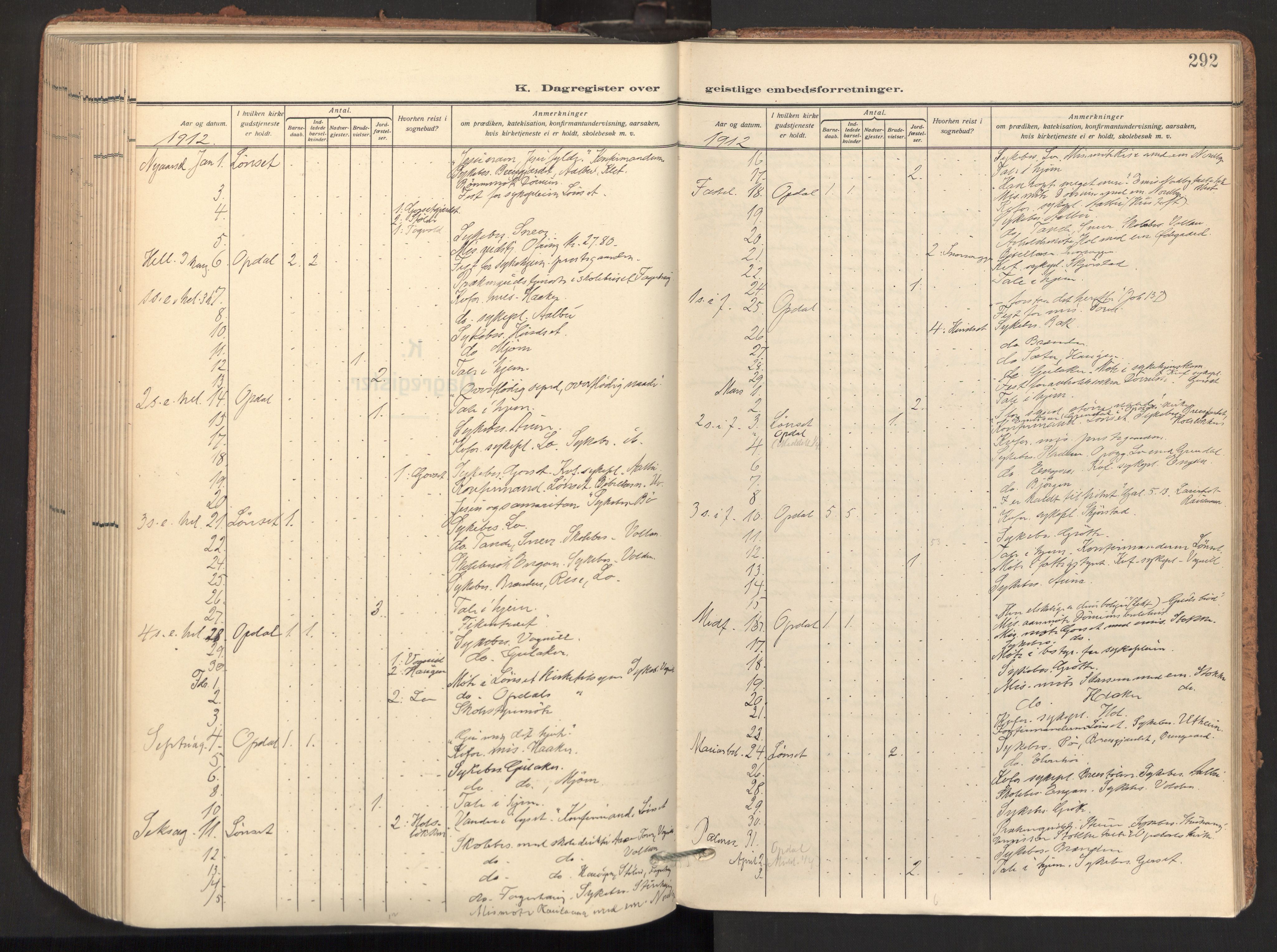 Ministerialprotokoller, klokkerbøker og fødselsregistre - Sør-Trøndelag, SAT/A-1456/678/L0909: Ministerialbok nr. 678A17, 1912-1930, s. 292