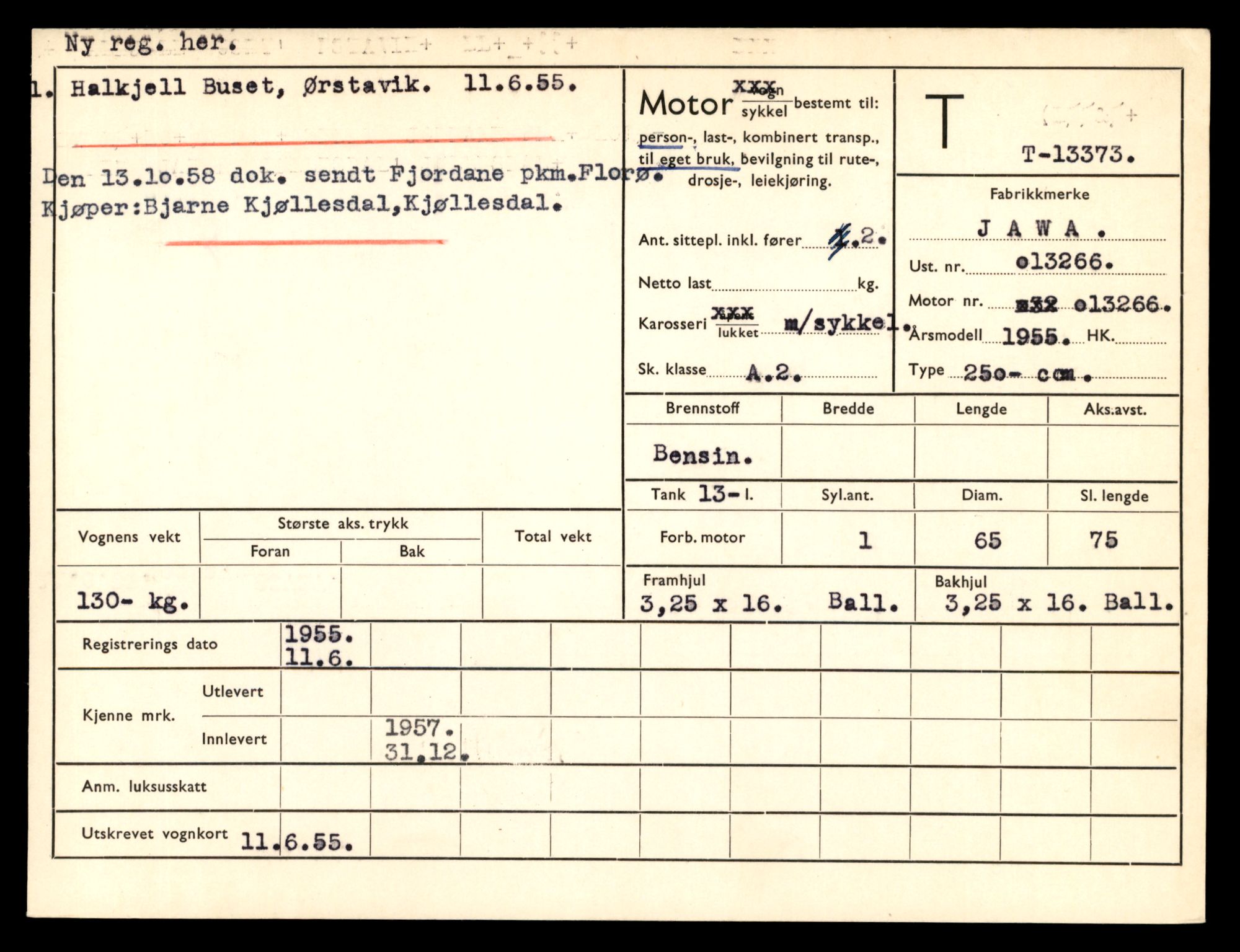 Møre og Romsdal vegkontor - Ålesund trafikkstasjon, AV/SAT-A-4099/F/Fe/L0039: Registreringskort for kjøretøy T 13361 - T 13530, 1927-1998, s. 191