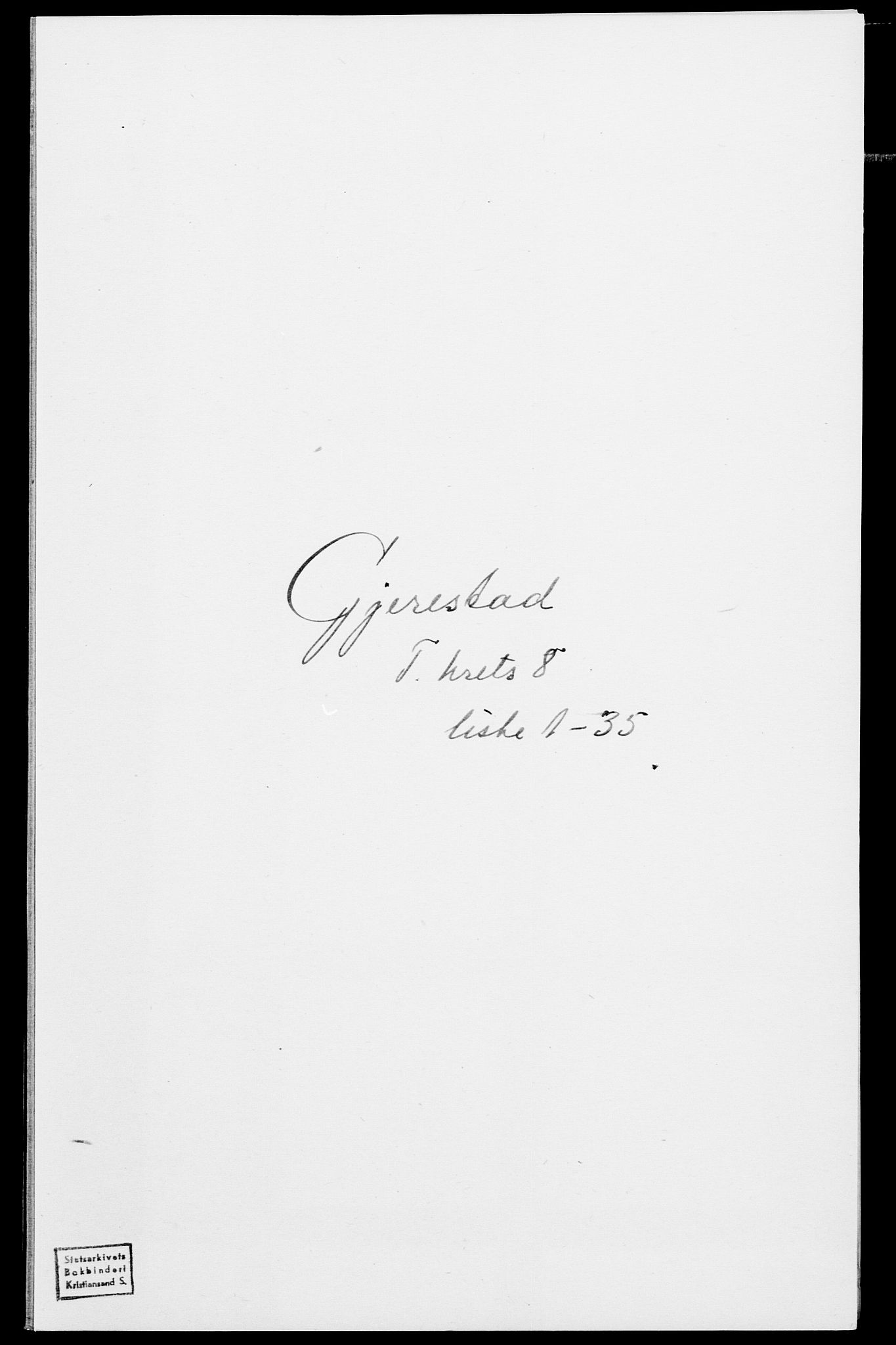 SAK, Folketelling 1875 for 0911P Gjerstad prestegjeld, 1875, s. 818