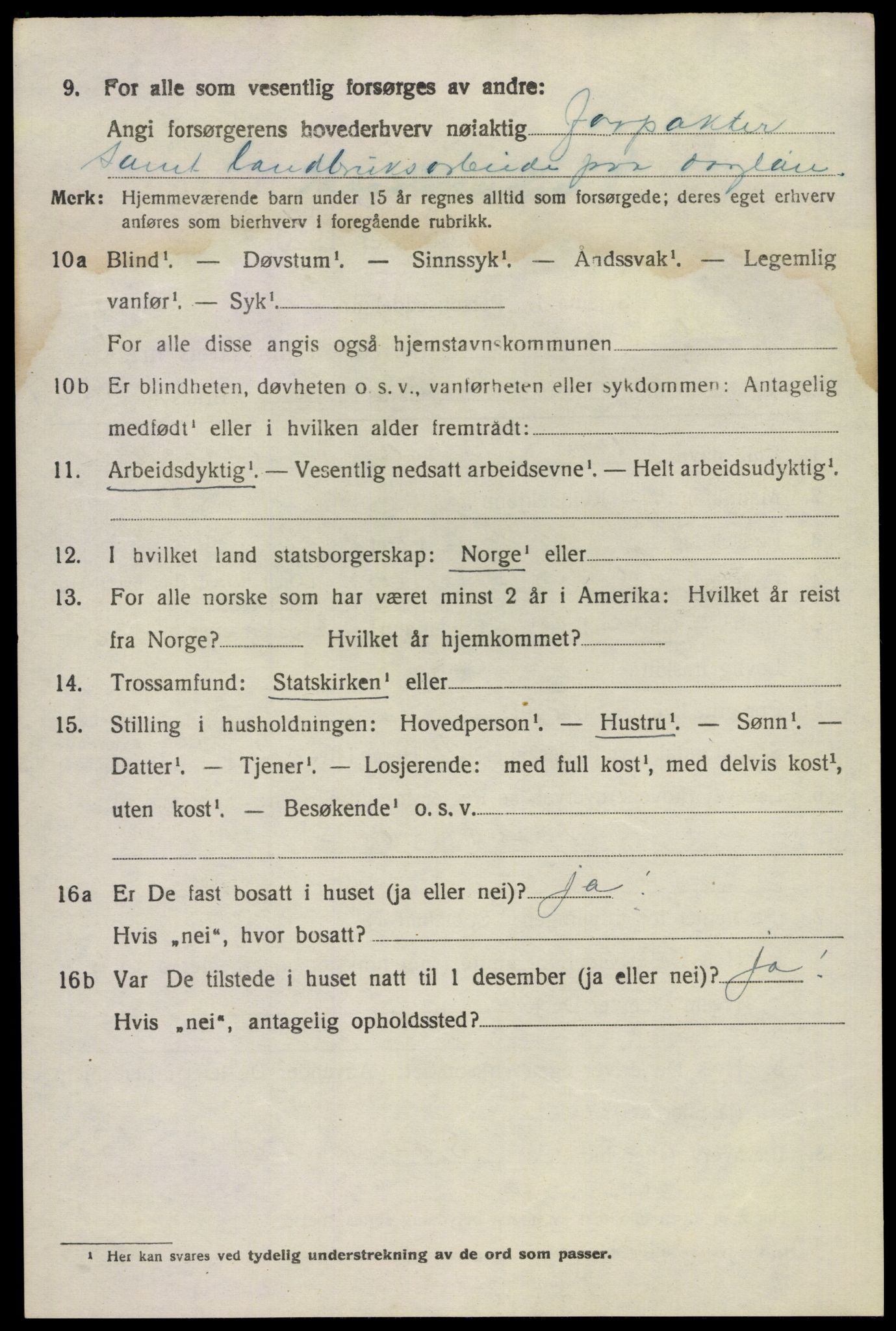 SAKO, Folketelling 1920 for 0825 Hovin herred, 1920, s. 1440