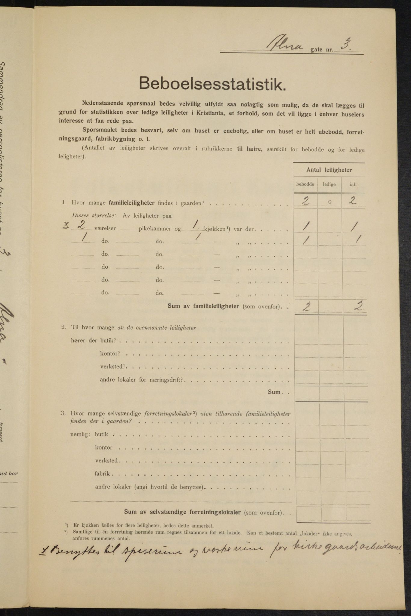 OBA, Kommunal folketelling 1.2.1915 for Kristiania, 1915, s. 1125