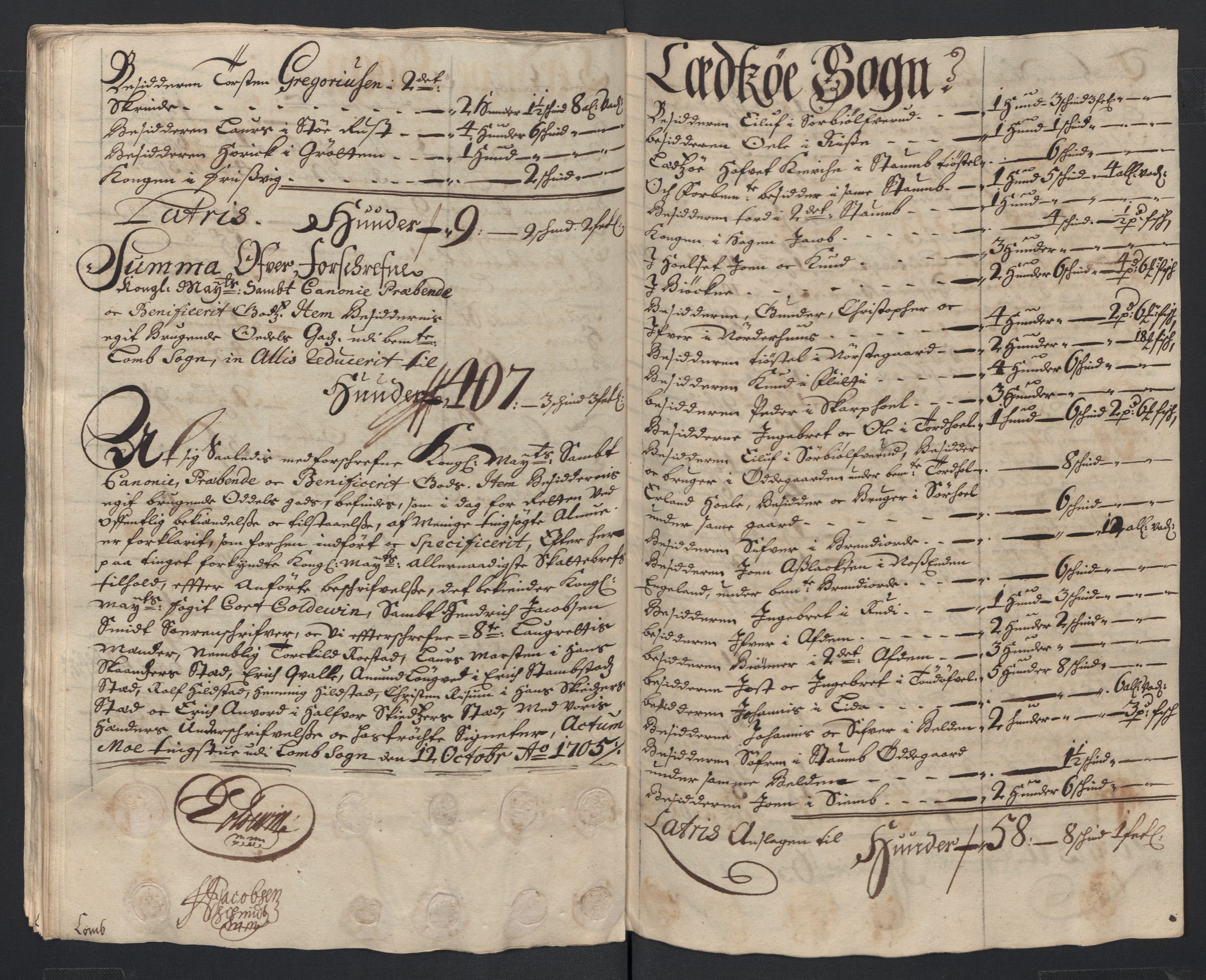 Rentekammeret inntil 1814, Reviderte regnskaper, Fogderegnskap, AV/RA-EA-4092/R17/L1178: Fogderegnskap Gudbrandsdal, 1705-1707, s. 91