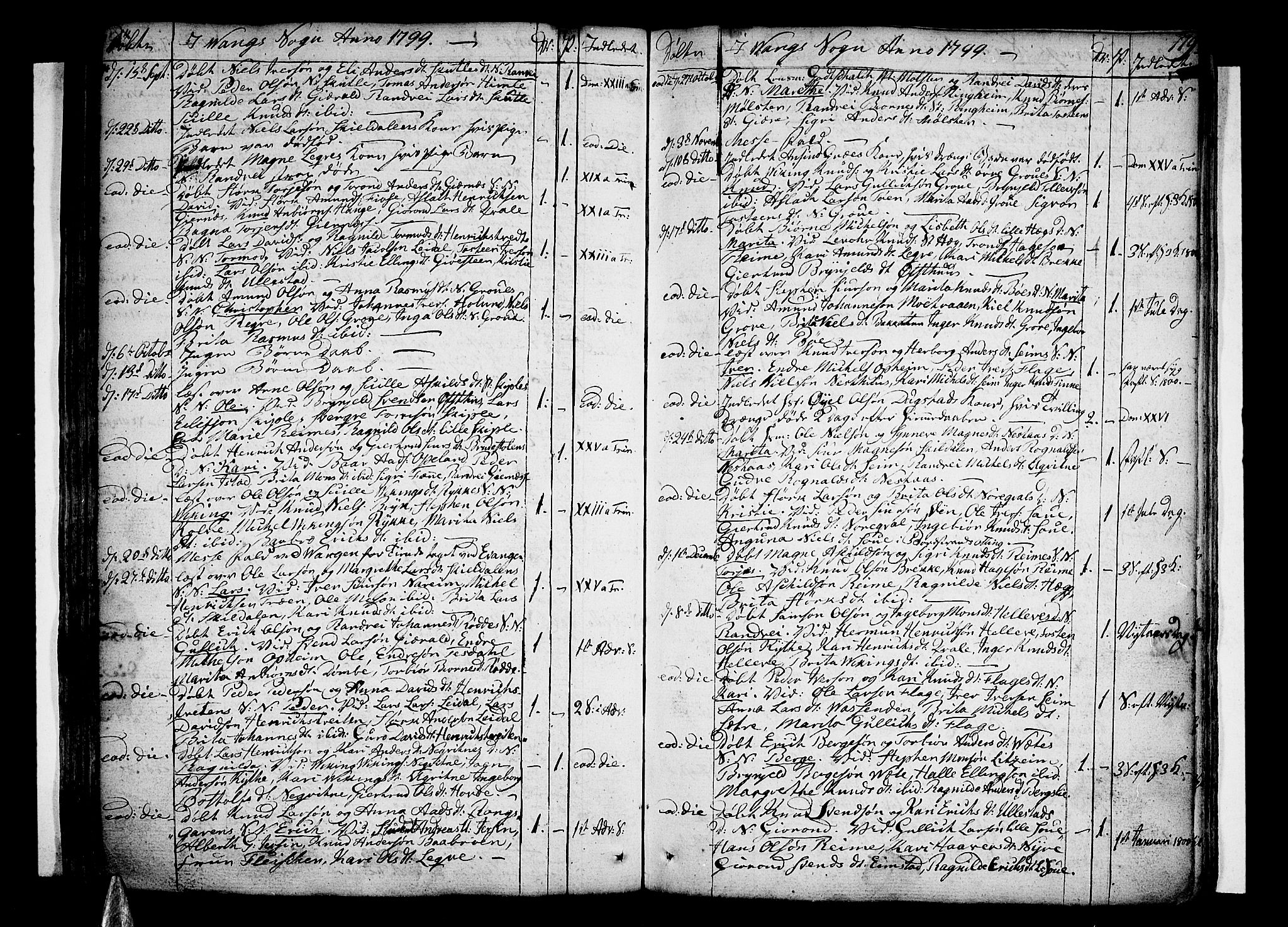 Voss sokneprestembete, AV/SAB-A-79001/H/Haa: Ministerialbok nr. A 9, 1780-1810, s. 179