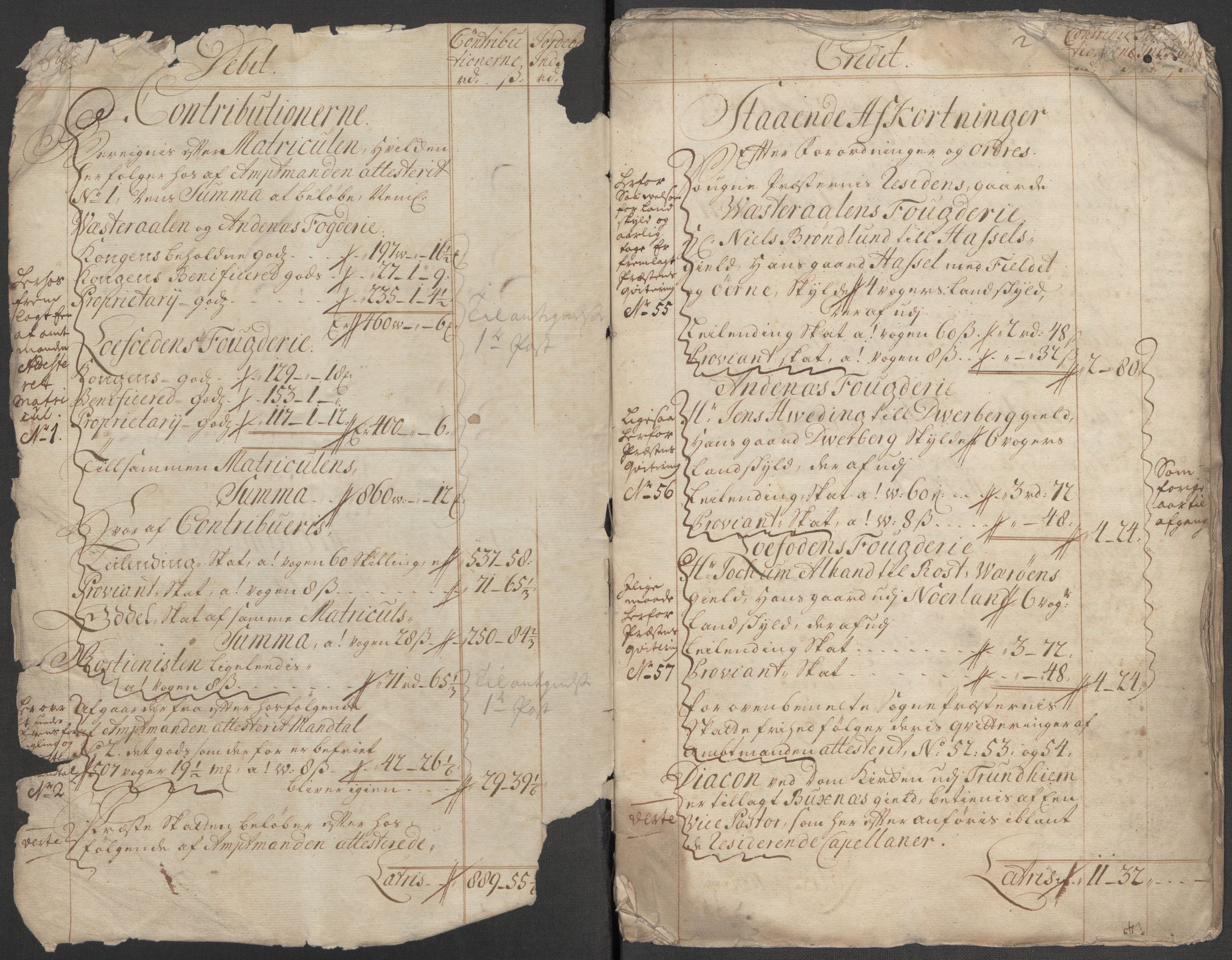 Rentekammeret inntil 1814, Reviderte regnskaper, Fogderegnskap, RA/EA-4092/R67/L4684: Fogderegnskap Vesterålen, Andenes og Lofoten, 1718, s. 5