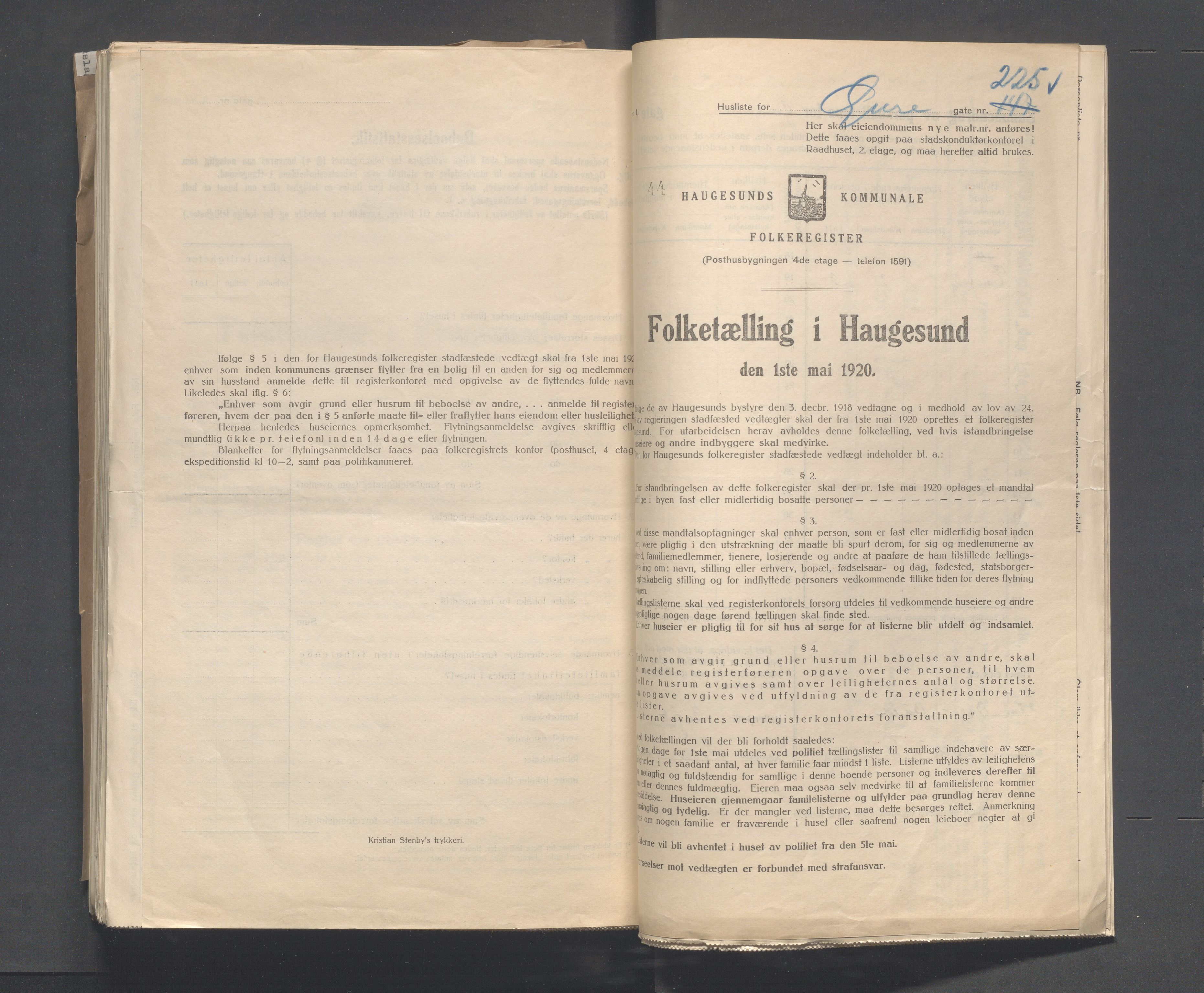 IKAR, Kommunal folketelling 1.5.1920 for Haugesund, 1920, s. 5597