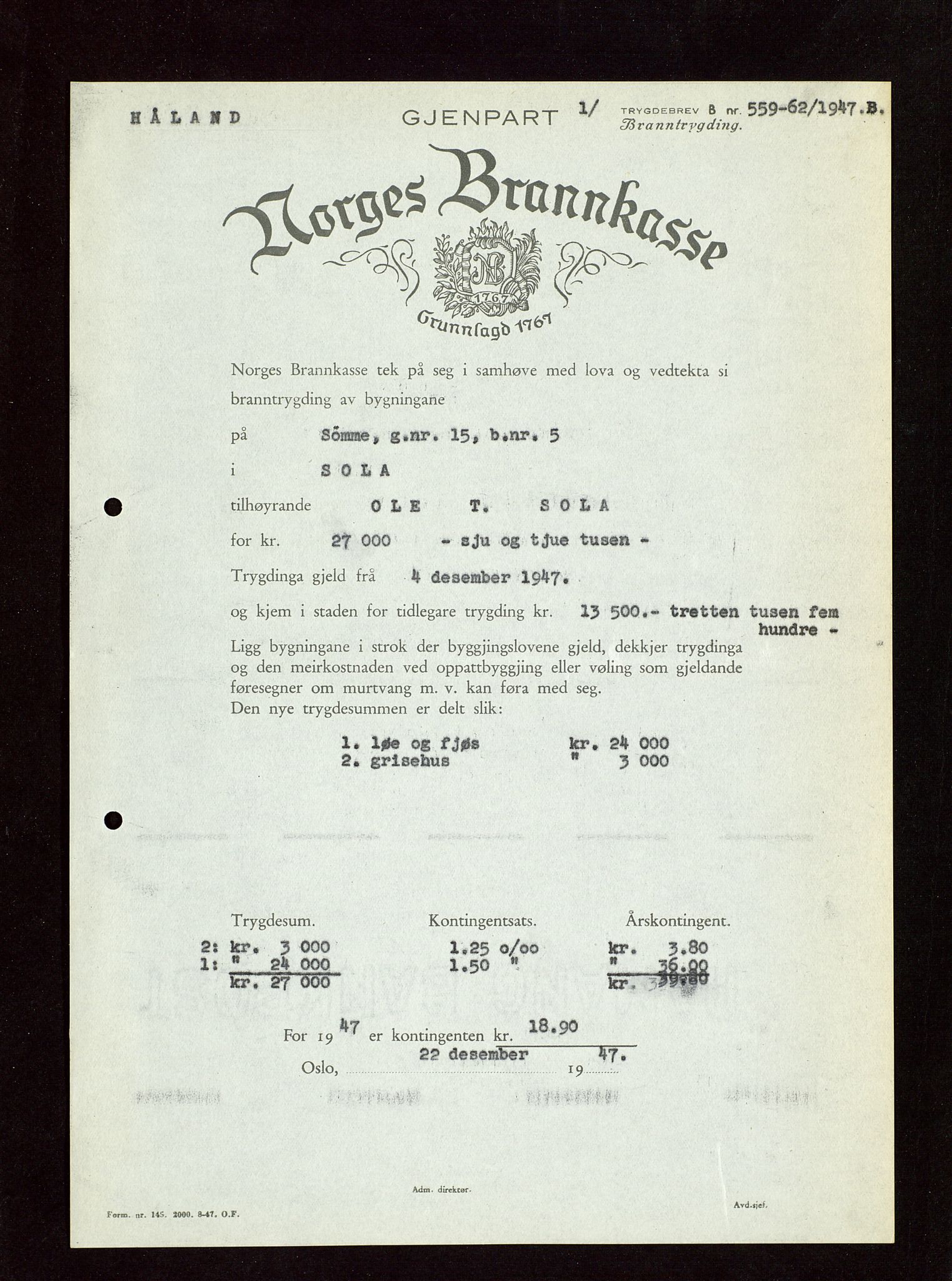 Håland lensmannskontor, SAST/A-100100/Gob/L0010: Branntakstprotokoll - skjematakst. Register i boken., 1933-1936