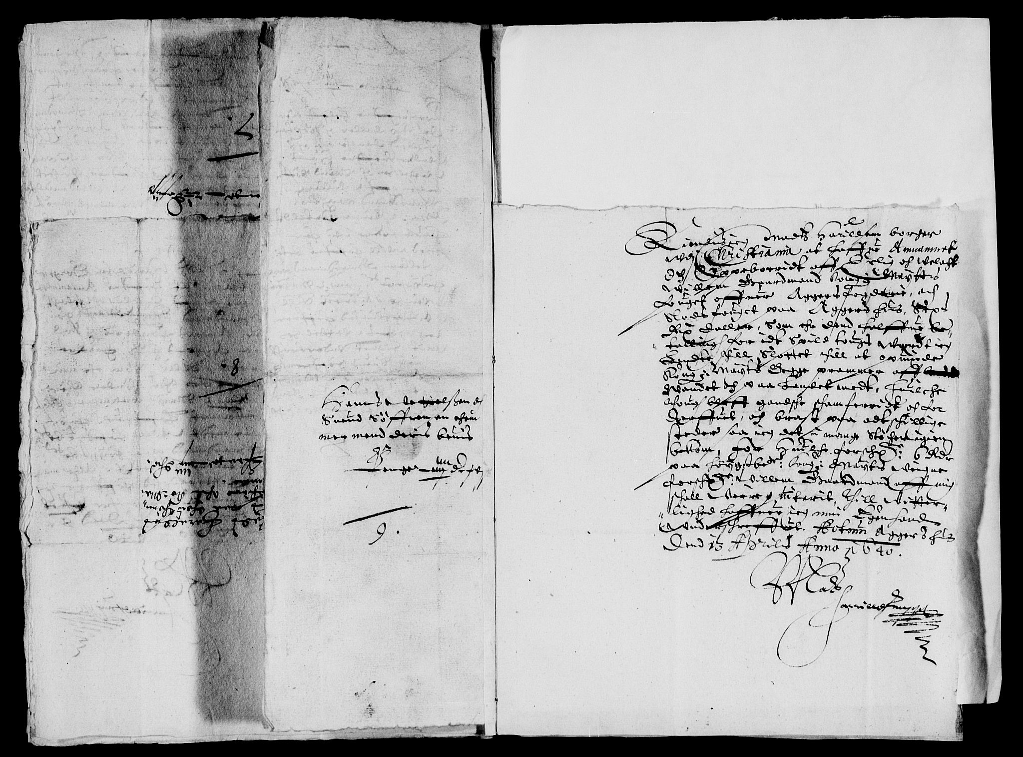 Rentekammeret inntil 1814, Reviderte regnskaper, Lensregnskaper, AV/RA-EA-5023/R/Rb/Rba/L0145: Akershus len, 1639-1640