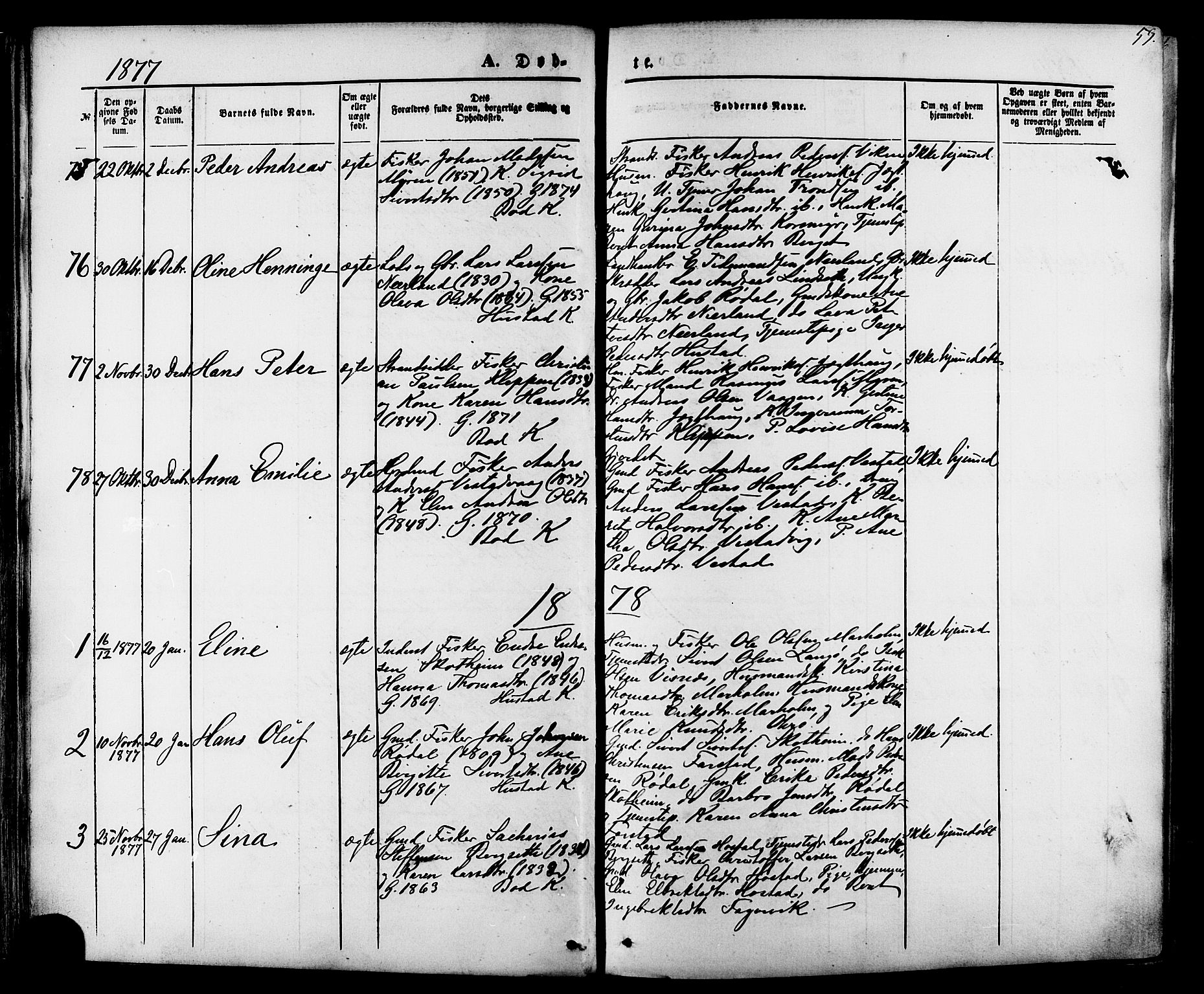 Ministerialprotokoller, klokkerbøker og fødselsregistre - Møre og Romsdal, AV/SAT-A-1454/566/L0768: Ministerialbok nr. 566A07, 1869-1881, s. 59